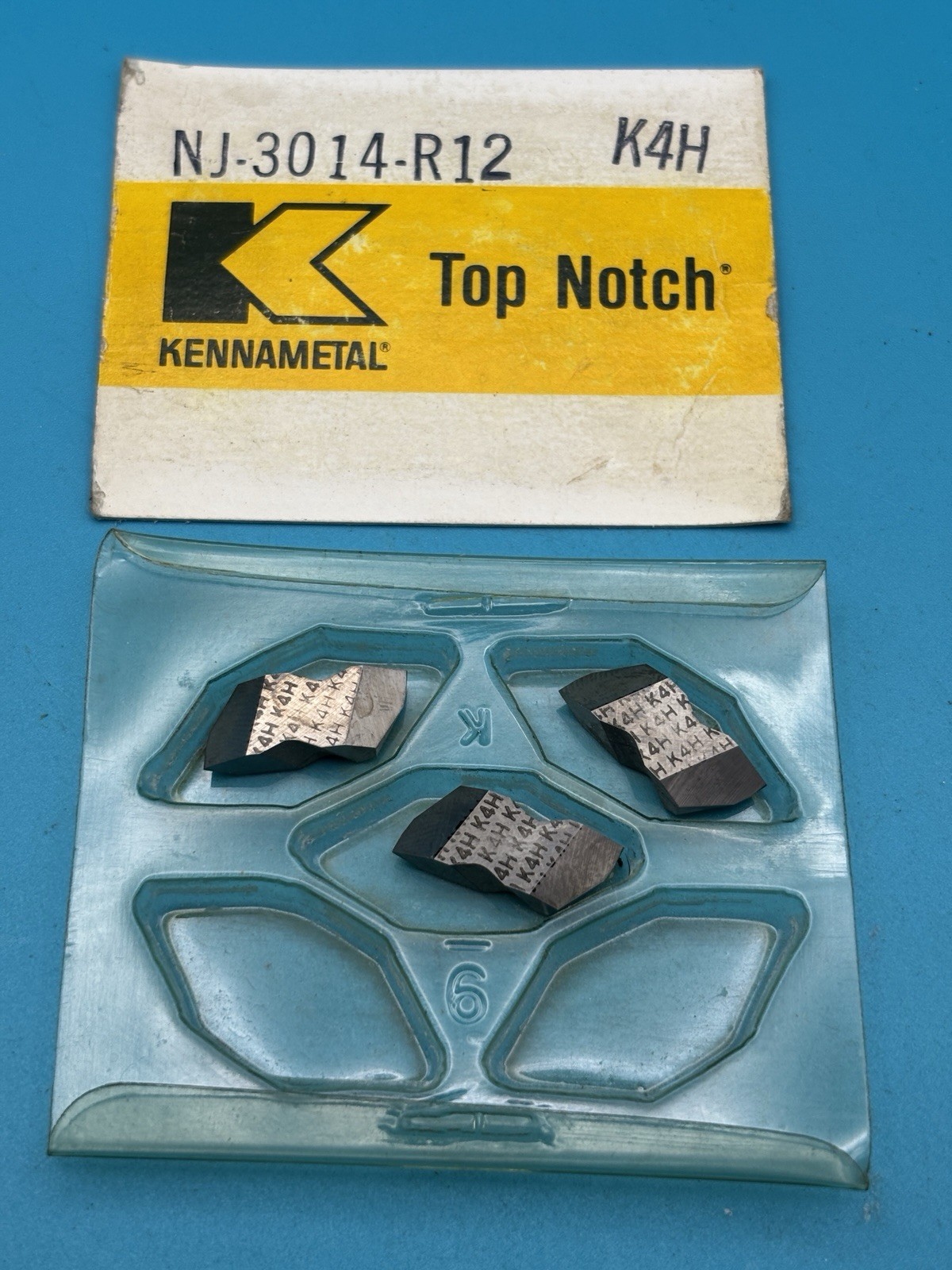 Kennametal NJ3014R12 K4H Top Notch Carbide Threading Inserts New (Pkg of 3)