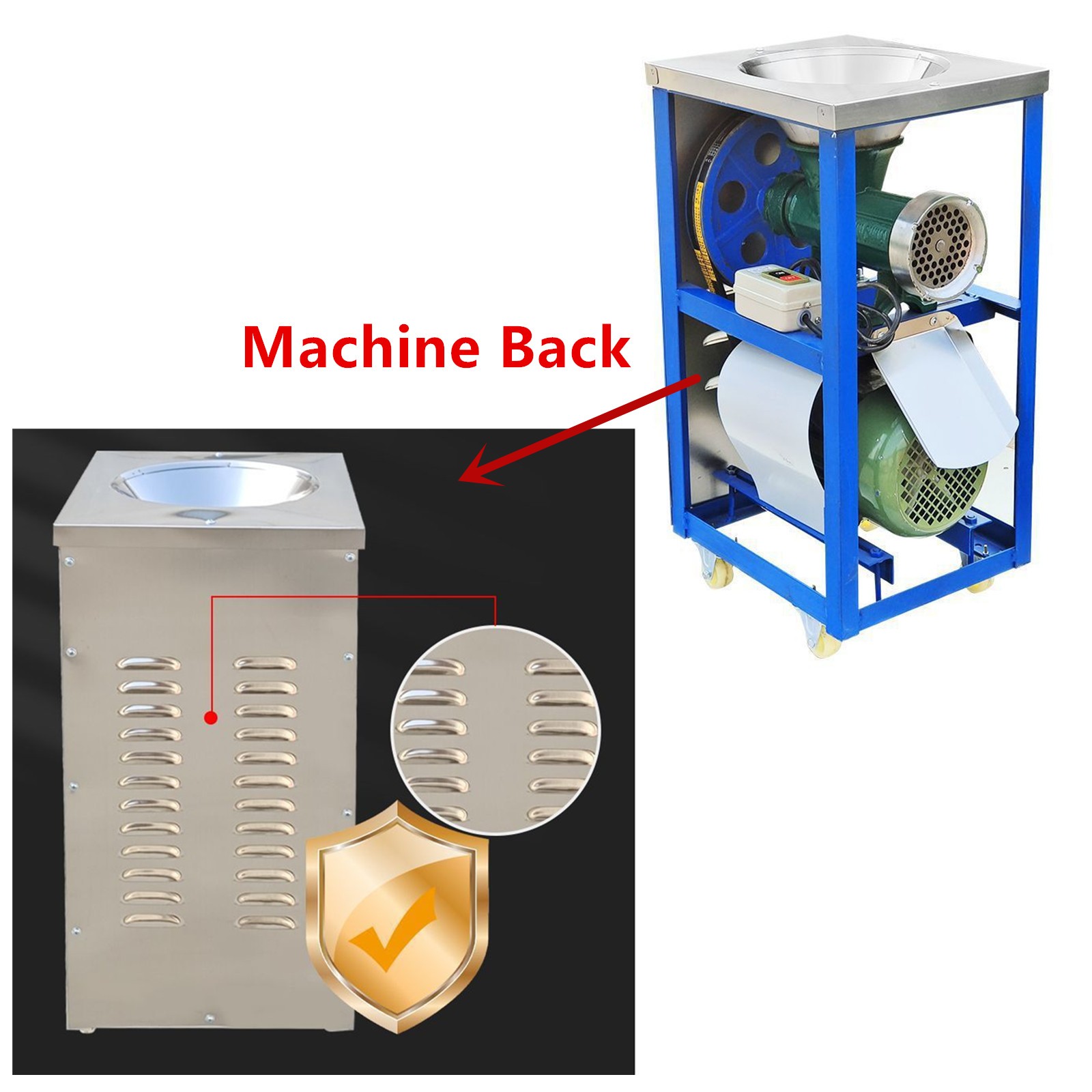 Fish Chicken Bones Crusher Feed Processer Meat Grinder Feed Machine US Plug