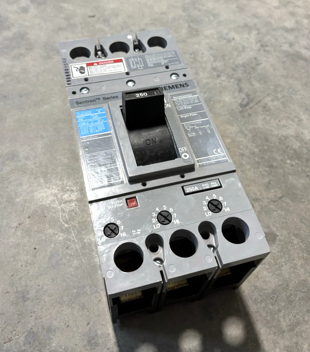 Siemens FXD63B250 Molded Case Circuit Breaker 250A, 3 Phases, 600V *NEW* (READ)