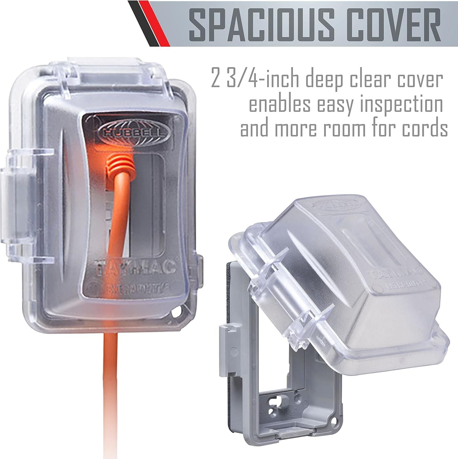 Durable Clear Polycarbonate Weatherproof Cover for 1-Gang Outlets – NEMA Rated