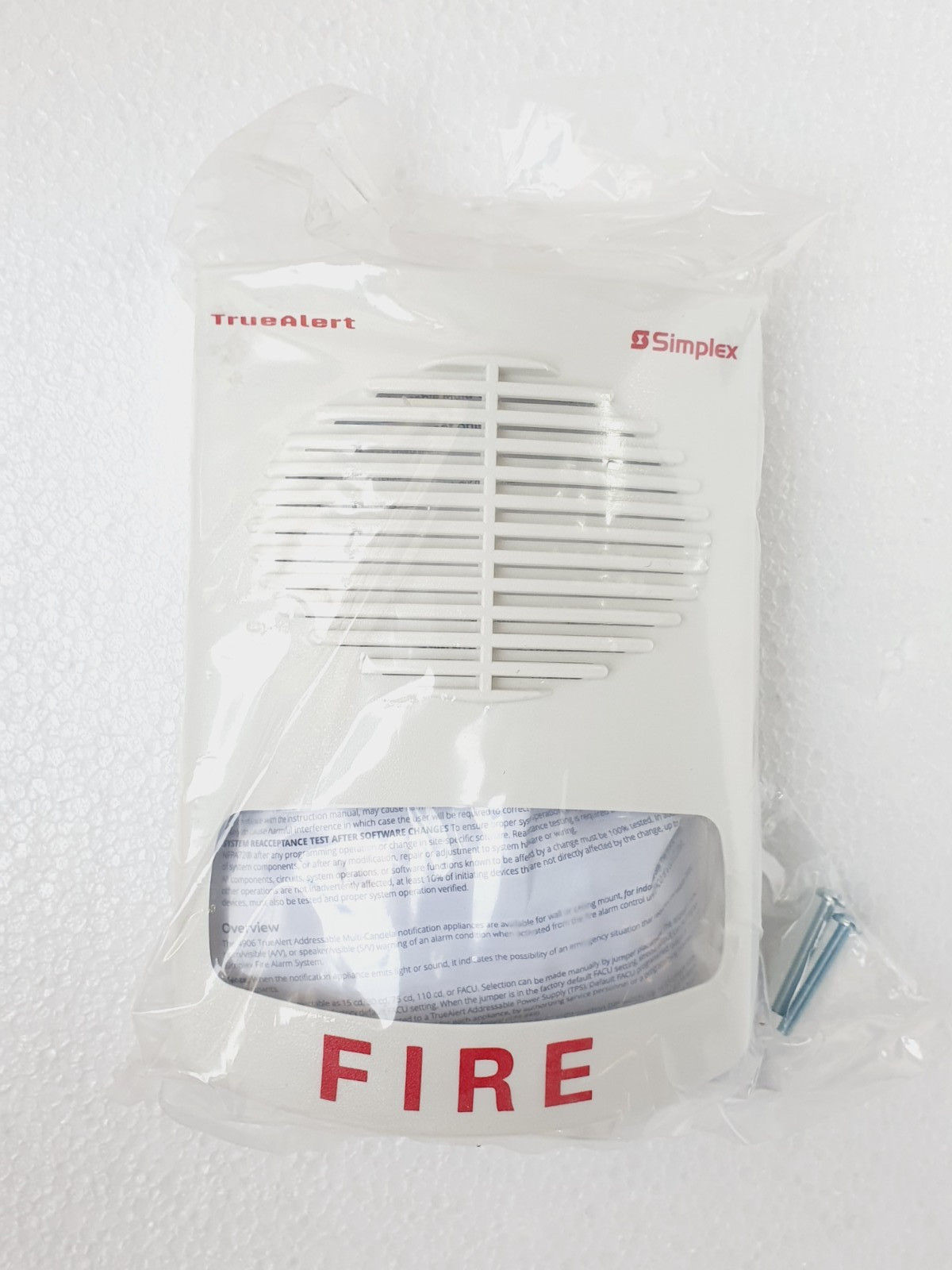 SIMPLEX 4906-9253 Fire Alarm Wall Speaker Strobe , Visual Audible Signal # NEW
