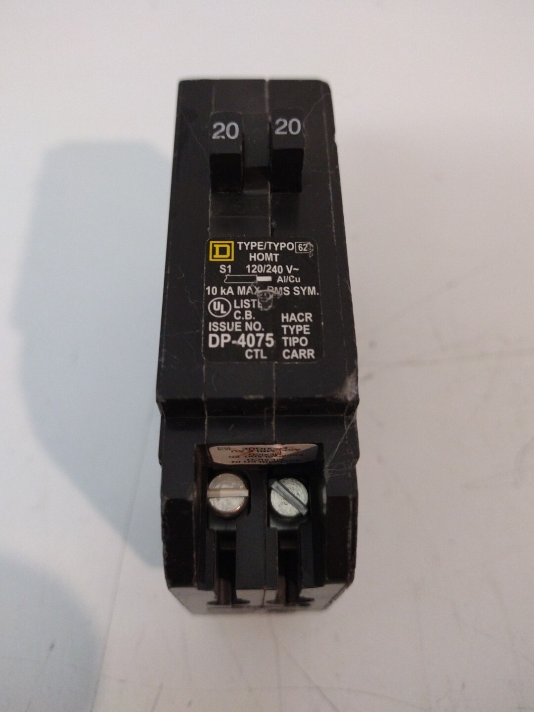 NEW Square D HOMT2020CP Tandem Circuit Breaker Single-Pole 20 Amps