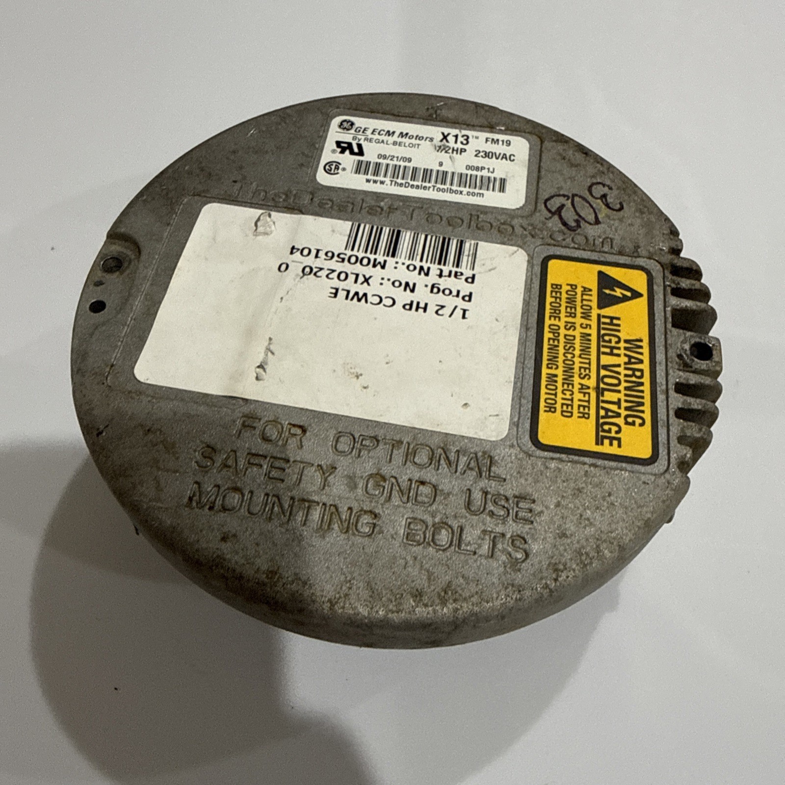 GE ECM X13 FM19 1/2 HP Programmed CL0220_0 CCWLE Rotation
