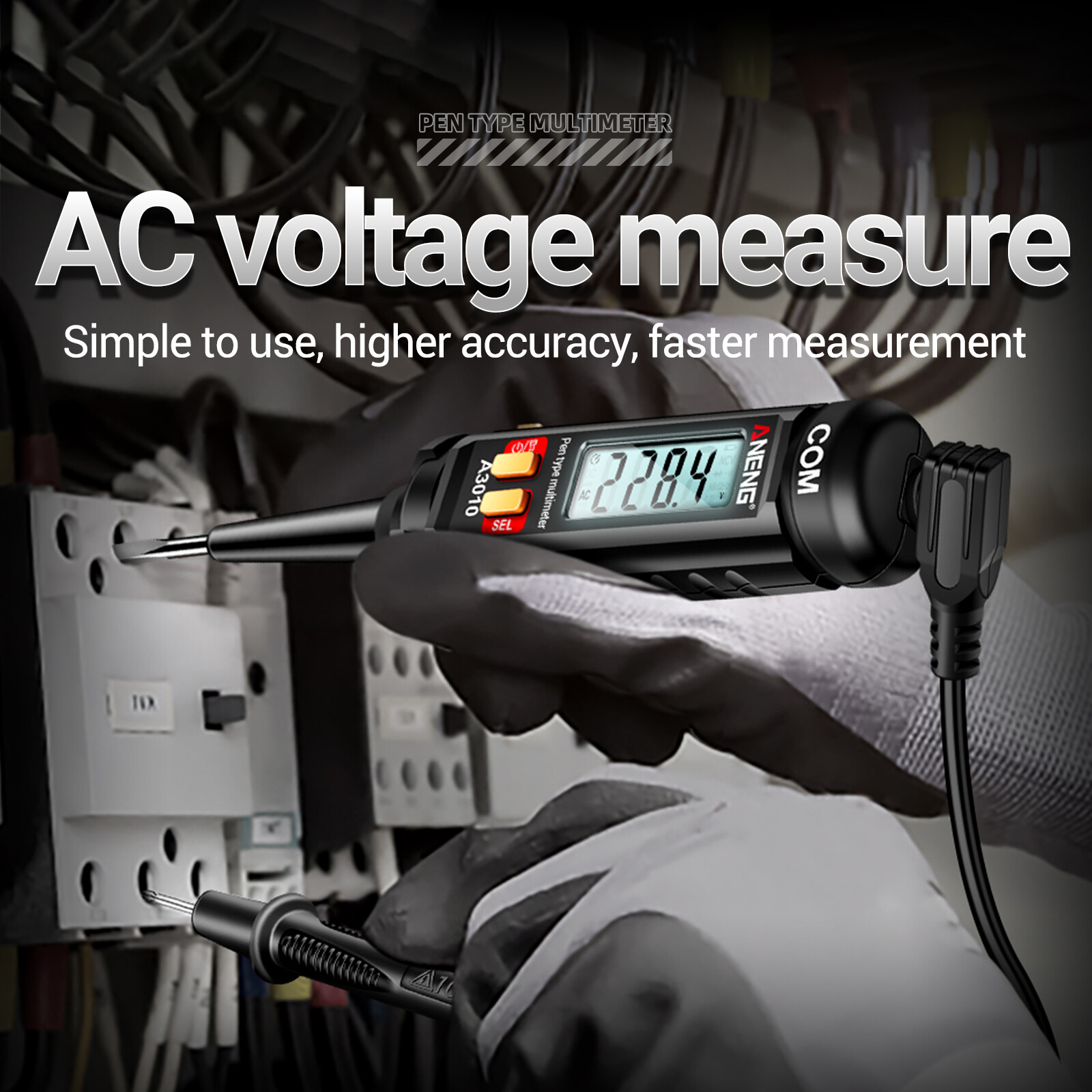 A3010 4000 Counts Pen-Type Multimeter True-RMS Backlight Multi Meter D7M4