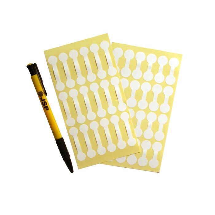 JSP ELEPHANT HYDE BARBELL JEWELRY ADHESIVE PRICE TAGS ROUND WHITE DISPLAY 1000