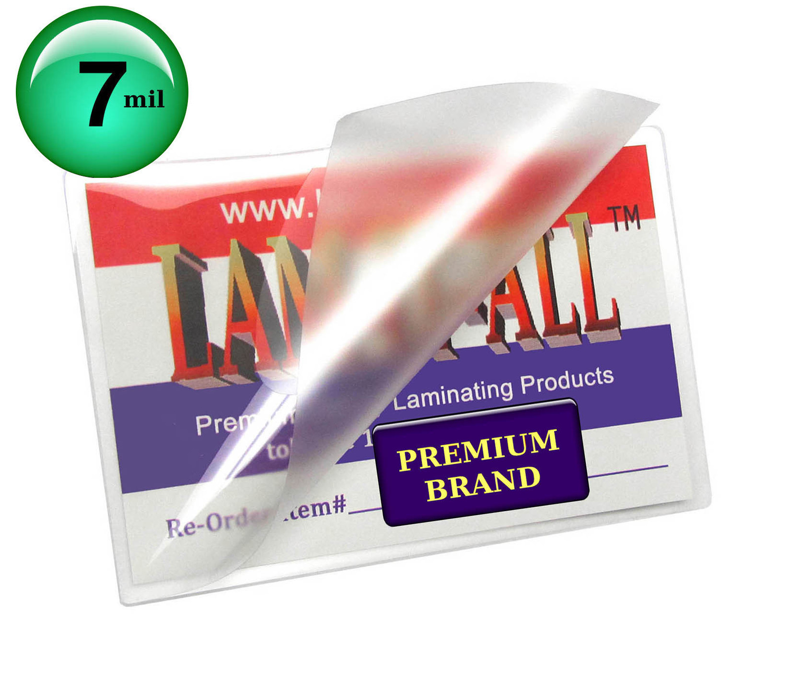 LAM-IT-ALL 7 Mil File Card Hot Laminating Pouches 3-1/2 x 5-1/2 [100/pack] Clear