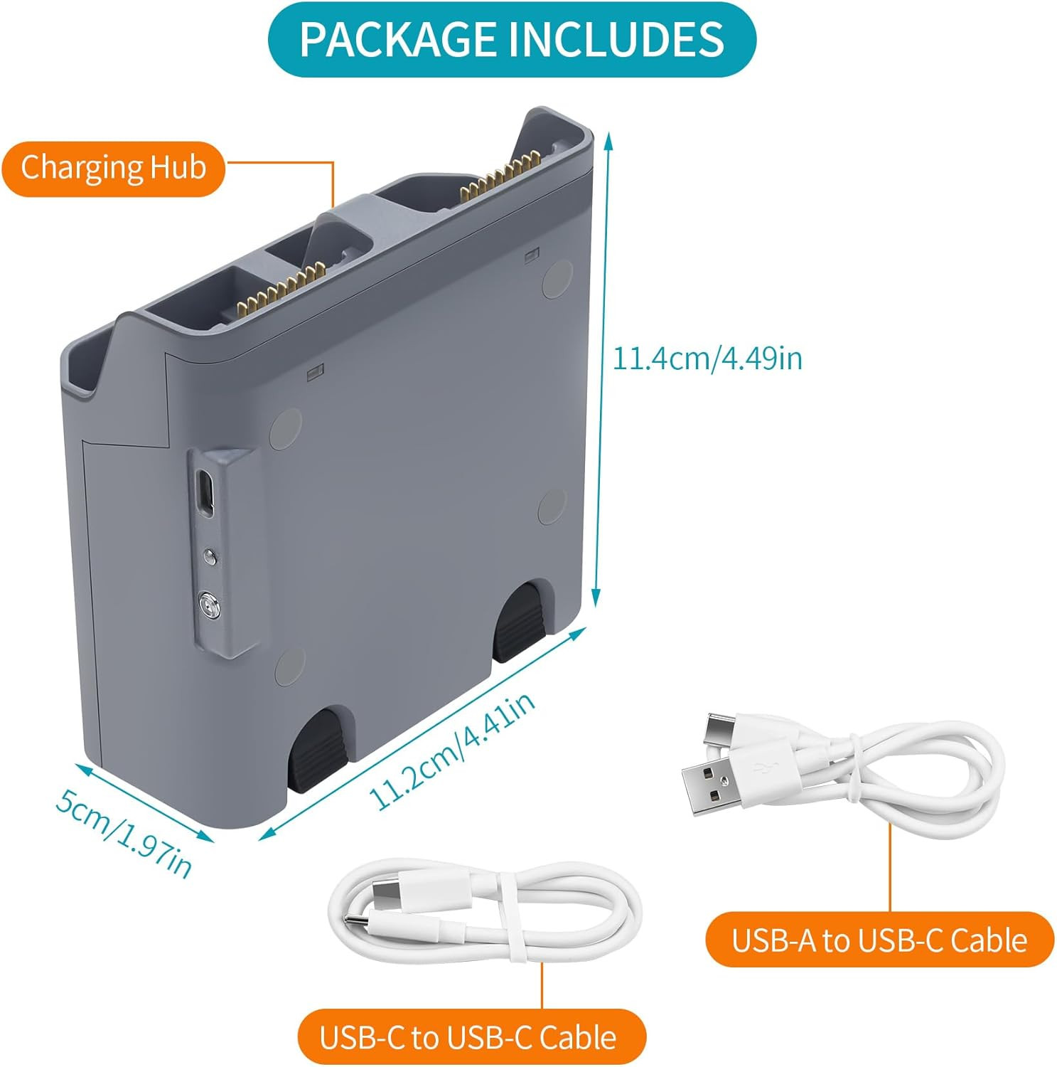Two-Way Charger Hub for DJI Air 3S,Air 3 Battery,Storage Charging Two Batteries