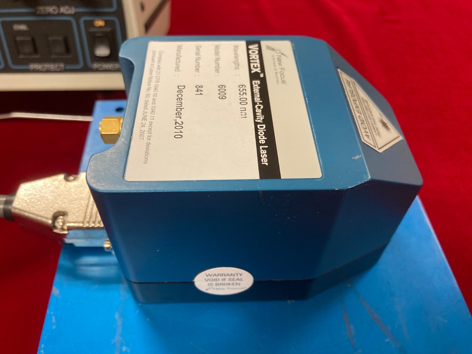 New Focus Model 6009 ECDL System 655 nm 15mW in factory REBUILT condition SLM !