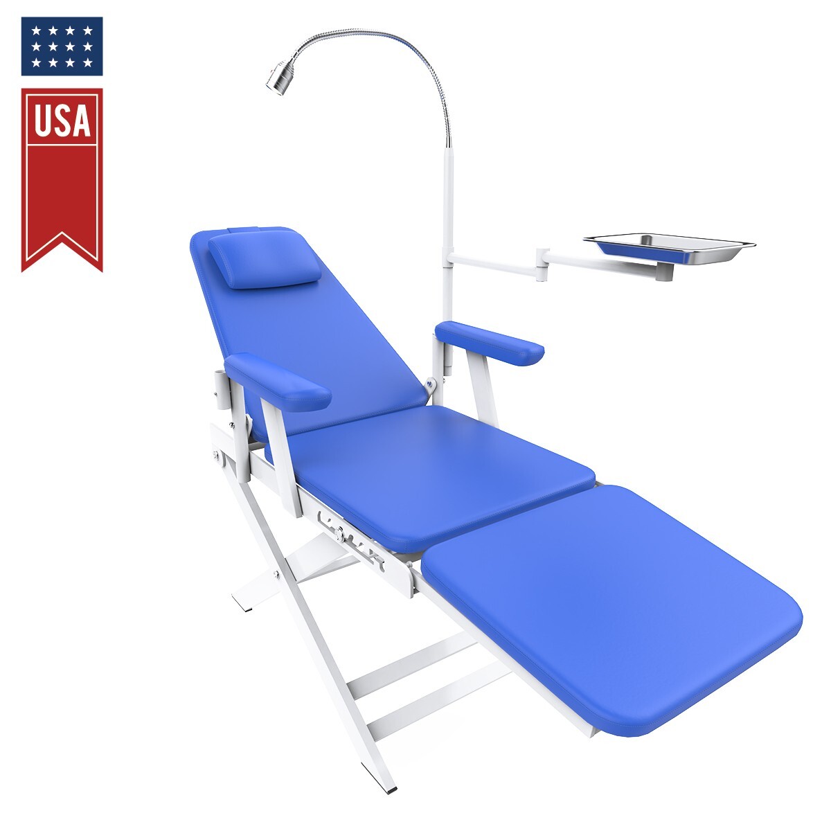 Unidad de entrega móvil dental portátil Caja rodante de succión Compresor/Silla