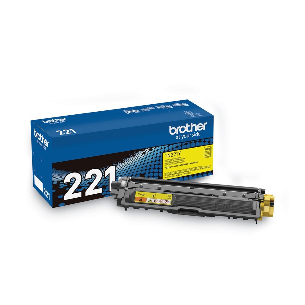 Brother TN221Y 1400 Page-Yield TN221Y Toner – Yellow New