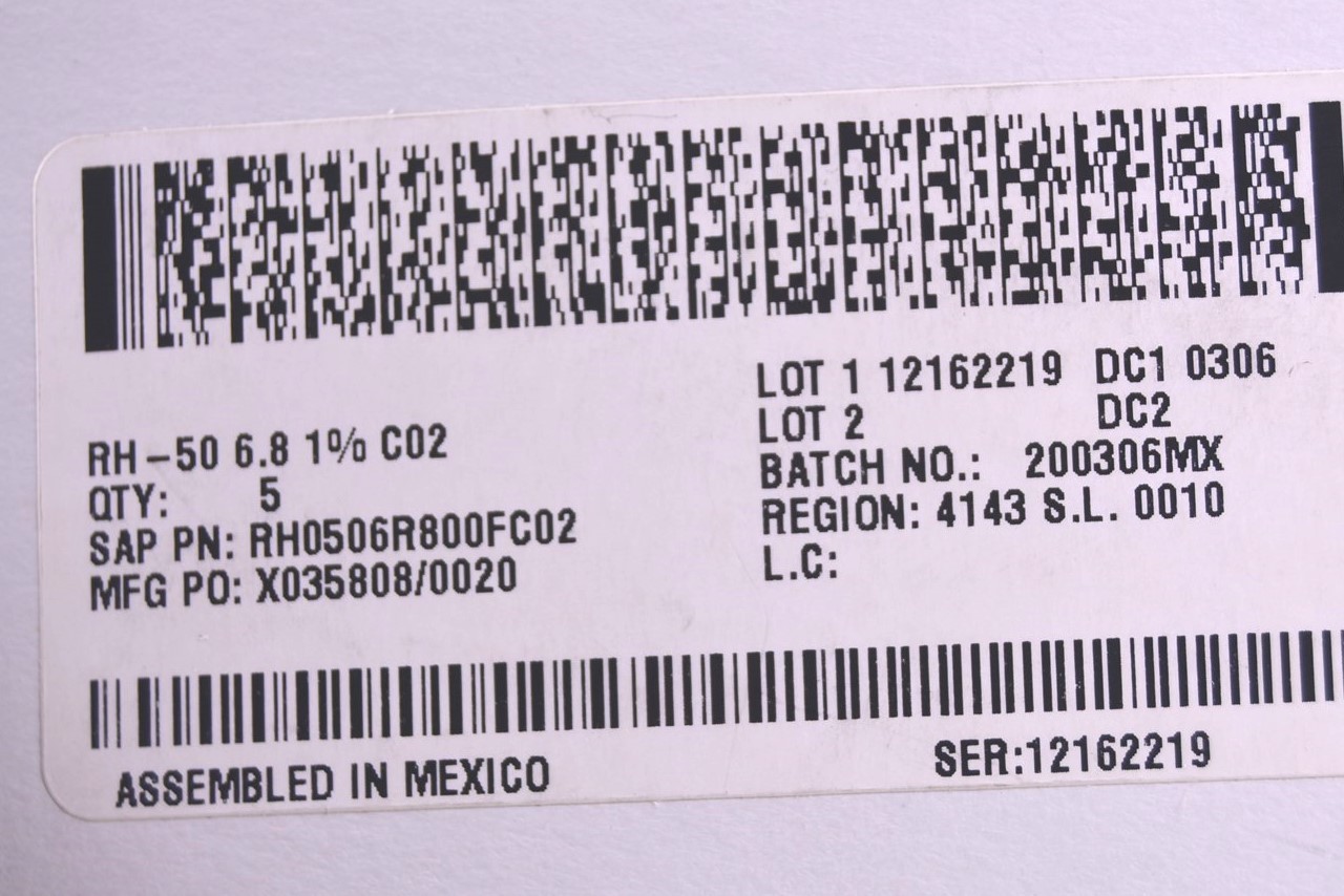 2 (Two) Vishay Dale 6.800 Ohm 1% 50 Watt WireWound Power Resistor RH0506R800FC02