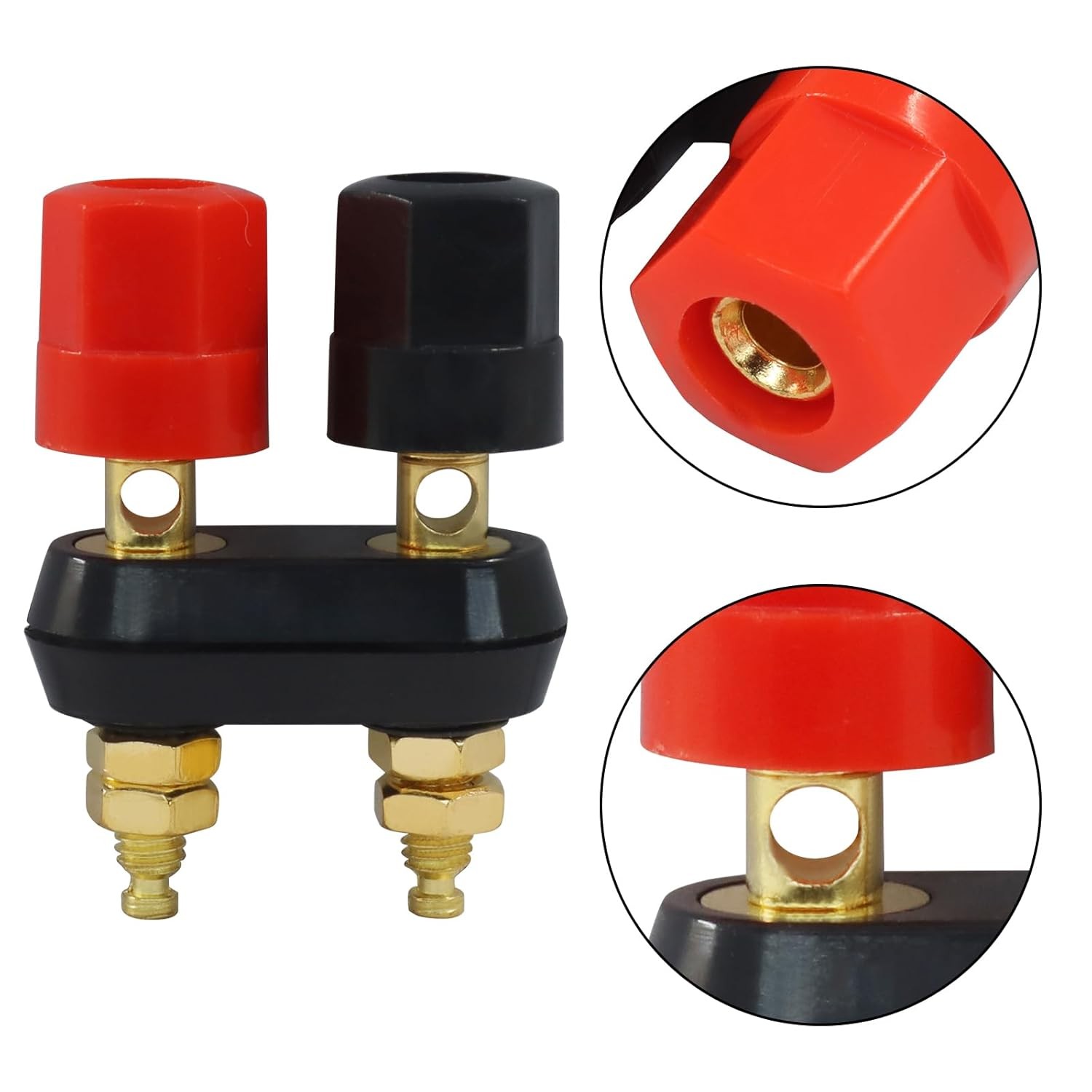 4mm Gold Plated Banana Plug Female Socket Jacks 4 Pack Insulated Terminal