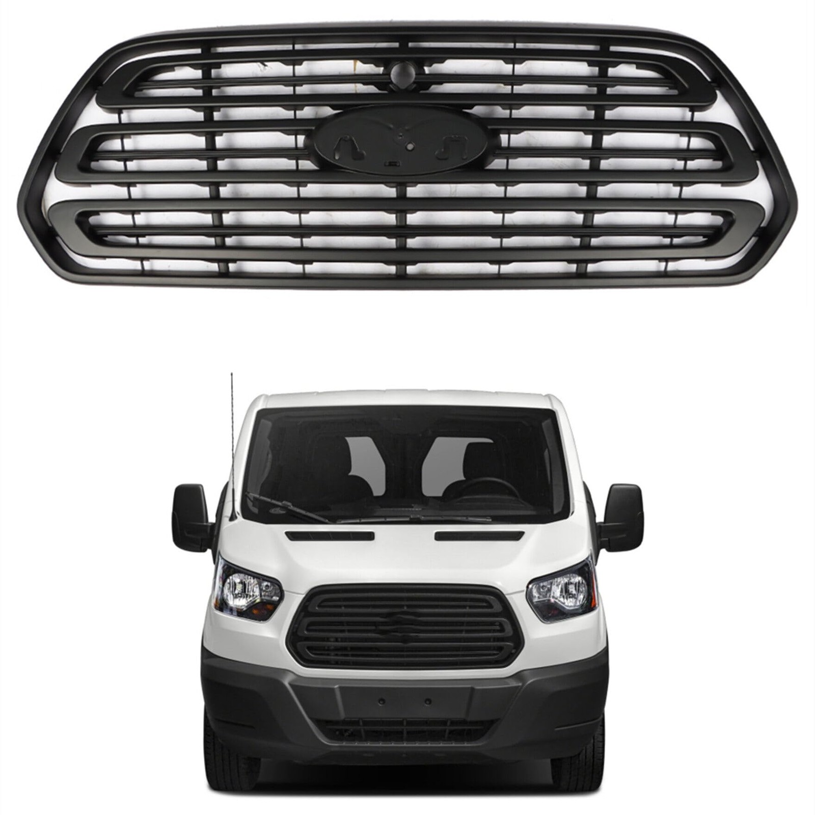 Front Bumper Grille Black for Transit 150 250 350 2015-2019 CK4Z17E810AA