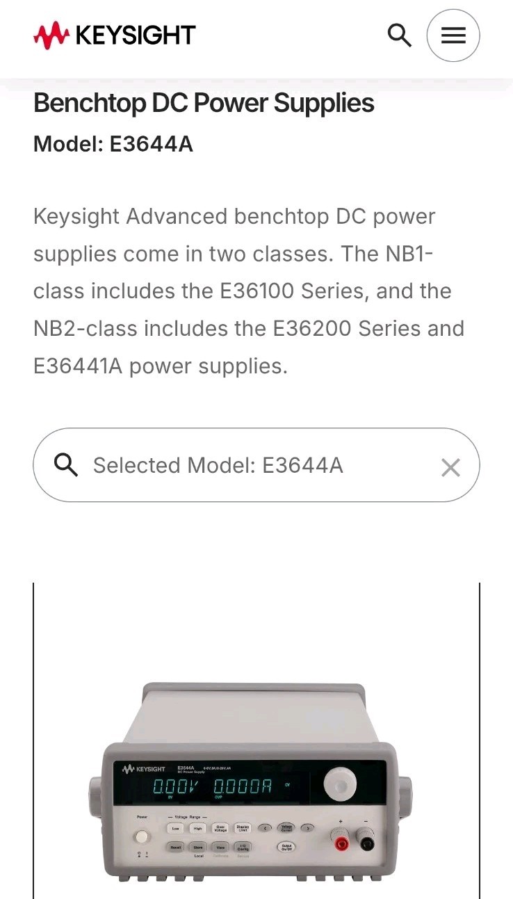 Agilent/Keysight 3644A DC Power Supply《0-8V/0-8A or 0-20V/0-4A》Priced To Sell