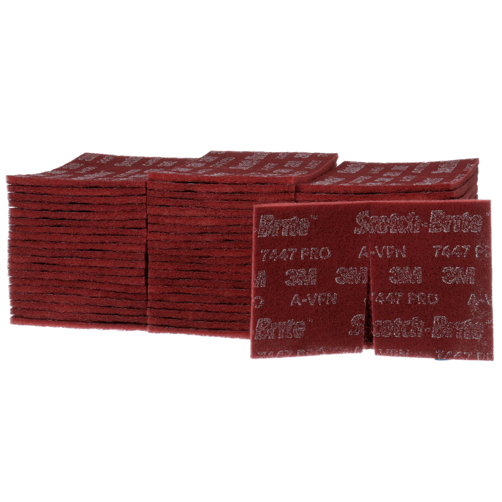 Scotch-Brite 7447B Pro Hand Pad [Very Fine]: 6 in. x 9 in. (Red) *5-pack