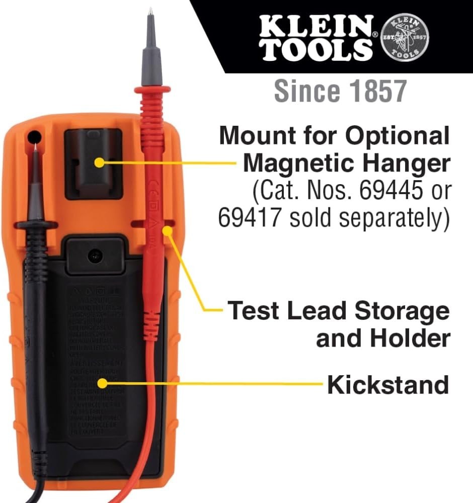 Digital Auto-Ranging TRMS Multimeter – 600V AC/DC, 10A Current, 50MΩ Resistance