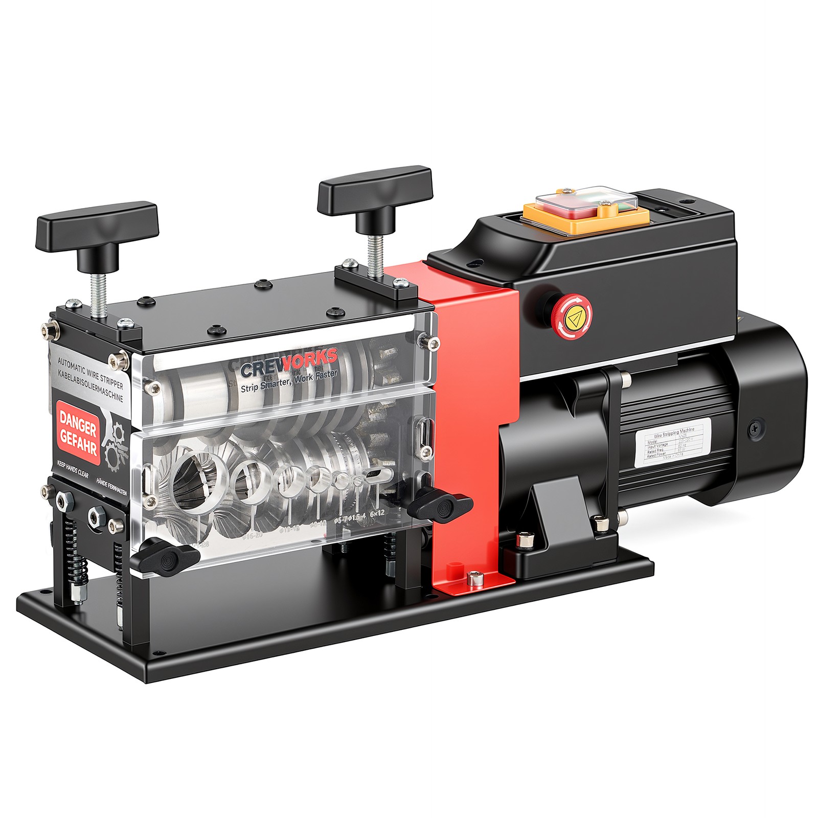 CREWORKS 60W Automatic Wire Stripping Machine for 0.06–1.1 in Cables 7 Channels
