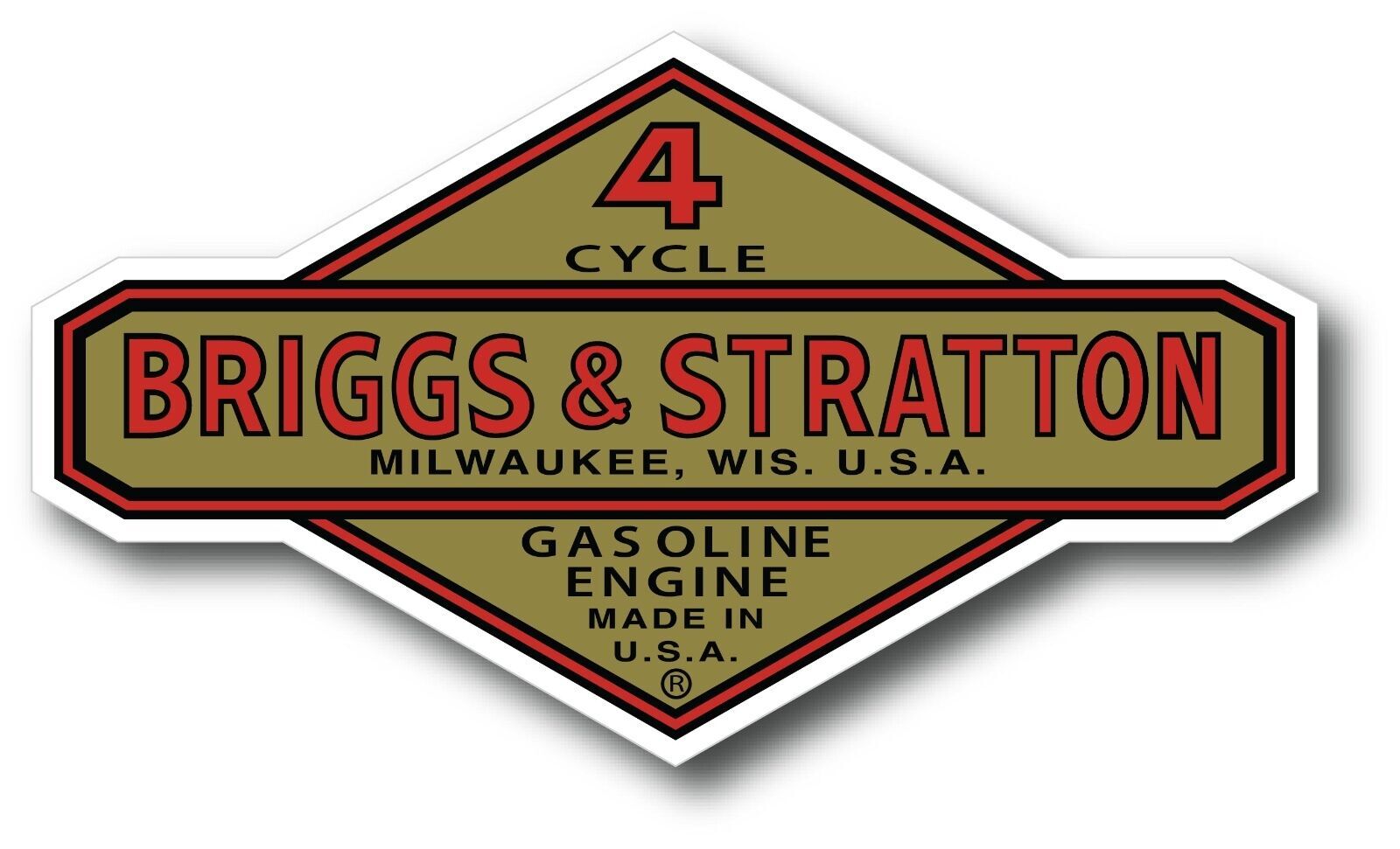 1pc briggs & stratton decal stickers high quality vinyl lawnmower Engine