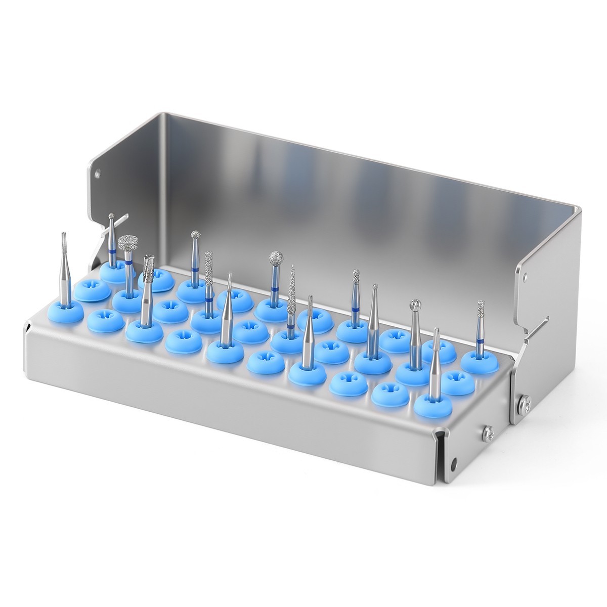 30Holes Dental Autoclave Bur Holder Block Disinfection Sterilizer for FG/CA Burs
