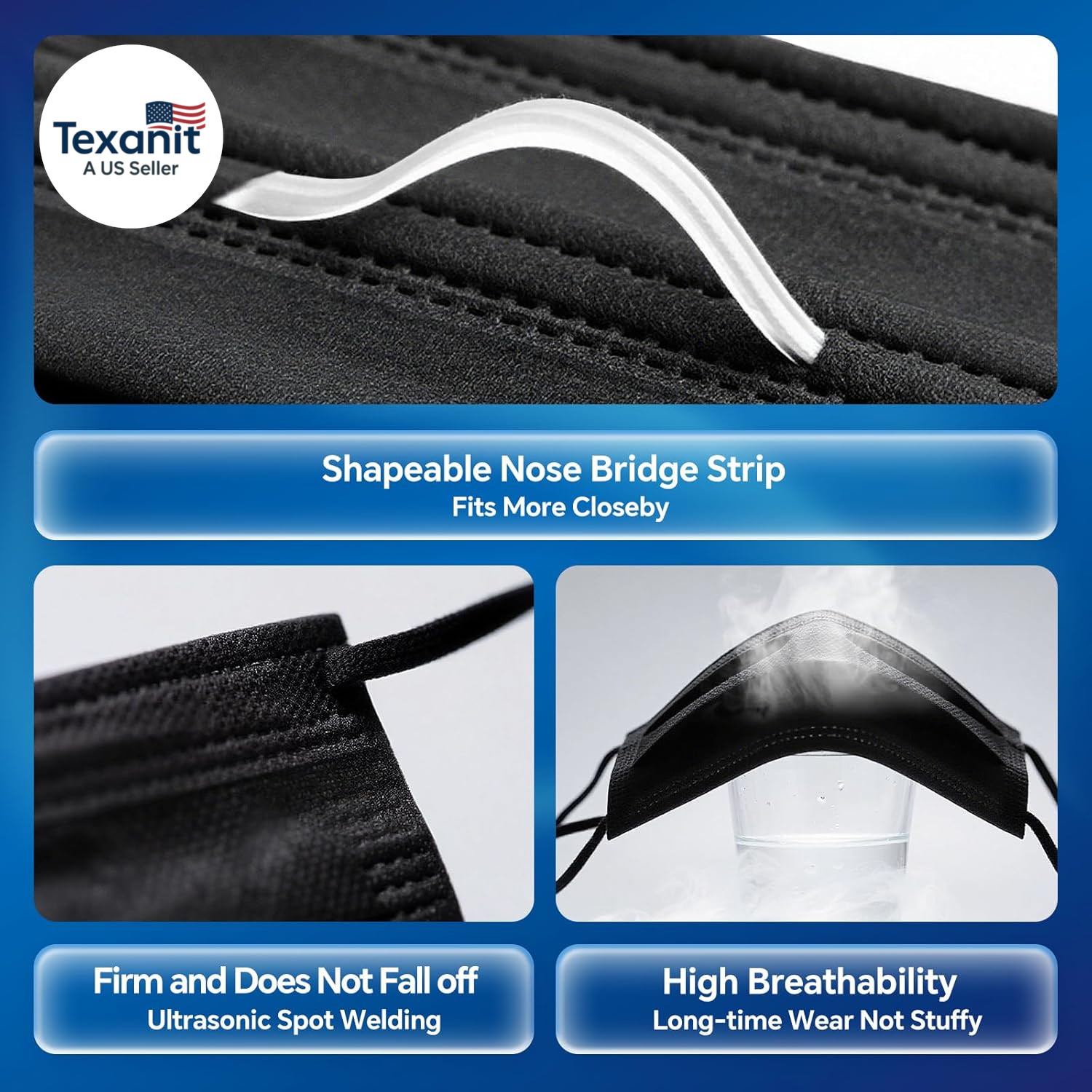 ASTM Level 3 Highly Protective Disposable 3 Ply Face Masks with Individual Packa