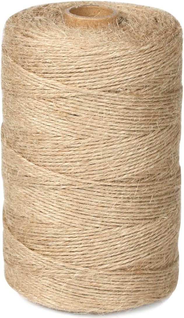 PerkHomy 1100FT Jute Twine String 2mm 3ply 1100 Feet (335M), (1/12 In)