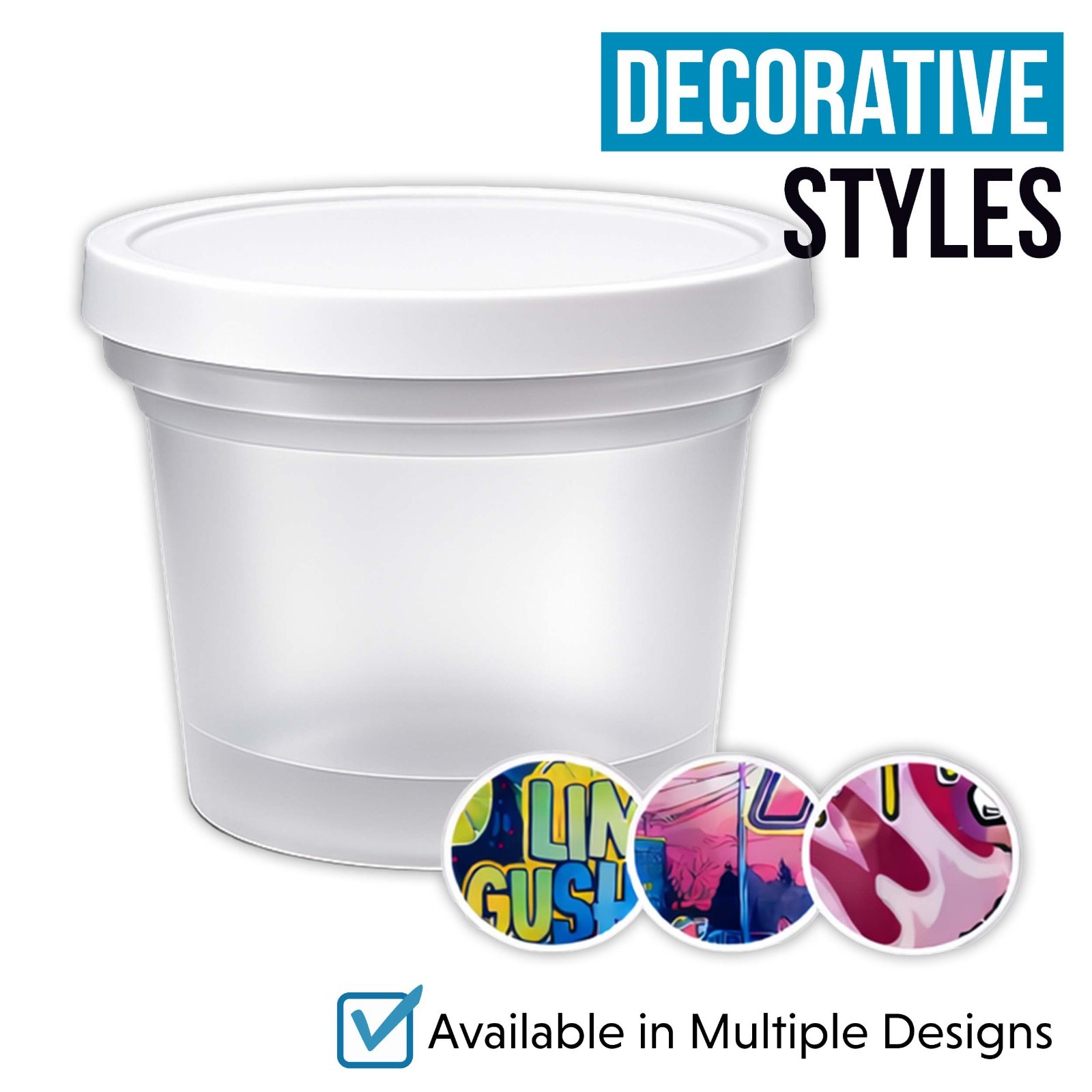 12 Pack 3.5g Pint Style Storage Containers with Lids Exotic Assorted Designs