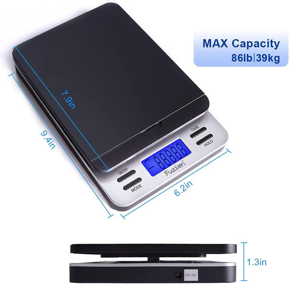Digital Shipping Scale 86 lb Postal Scale LCD Hold Tare For Packages Mailing