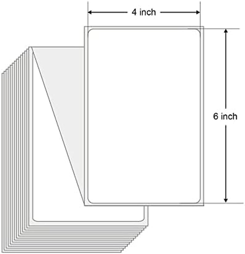 500 Fanfold Direct Thermal Shipping Labels – 4X6, Compatible with Rollo, MUNBYN,