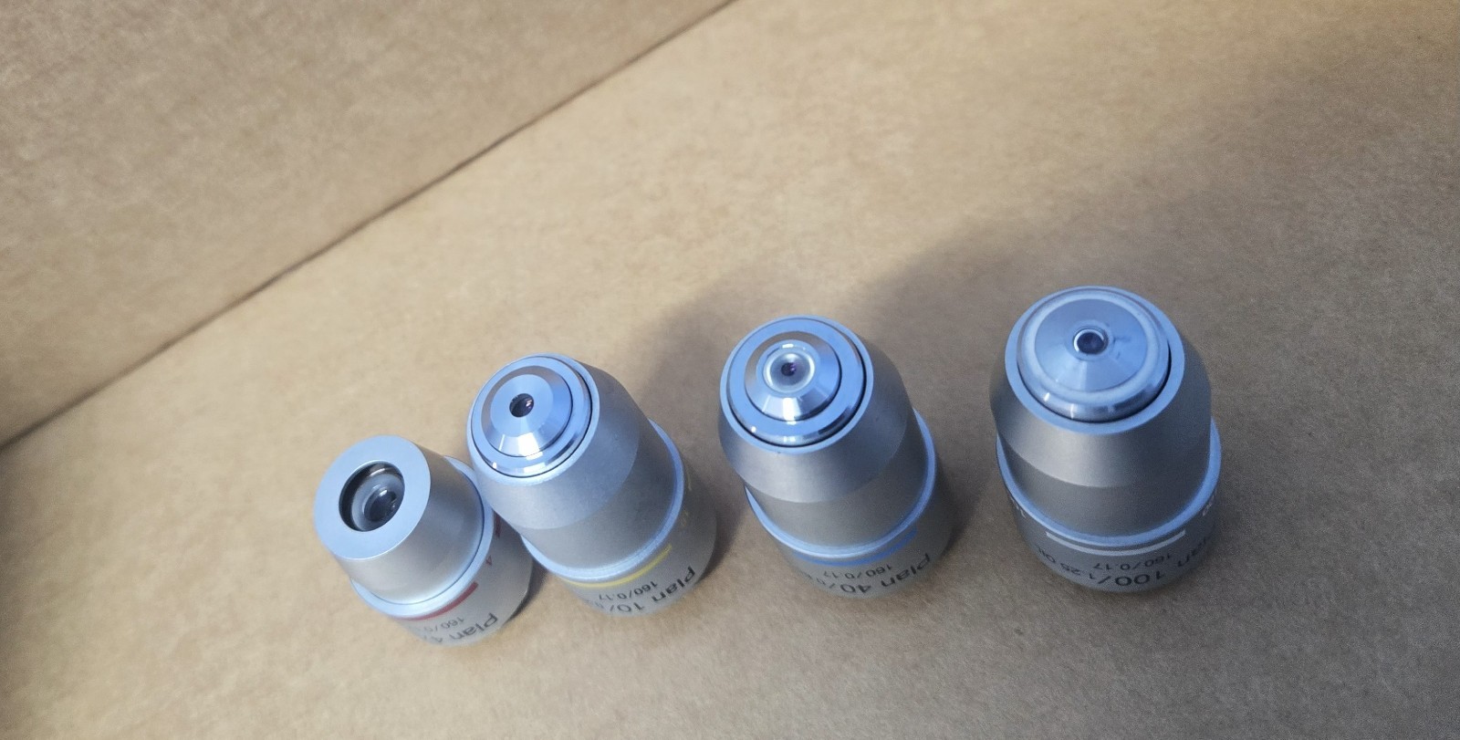MOTIC MICROSCOPE OBJECTIVES LENS 4 X 10 X 40 X 100 X (INV06-BIND001B)