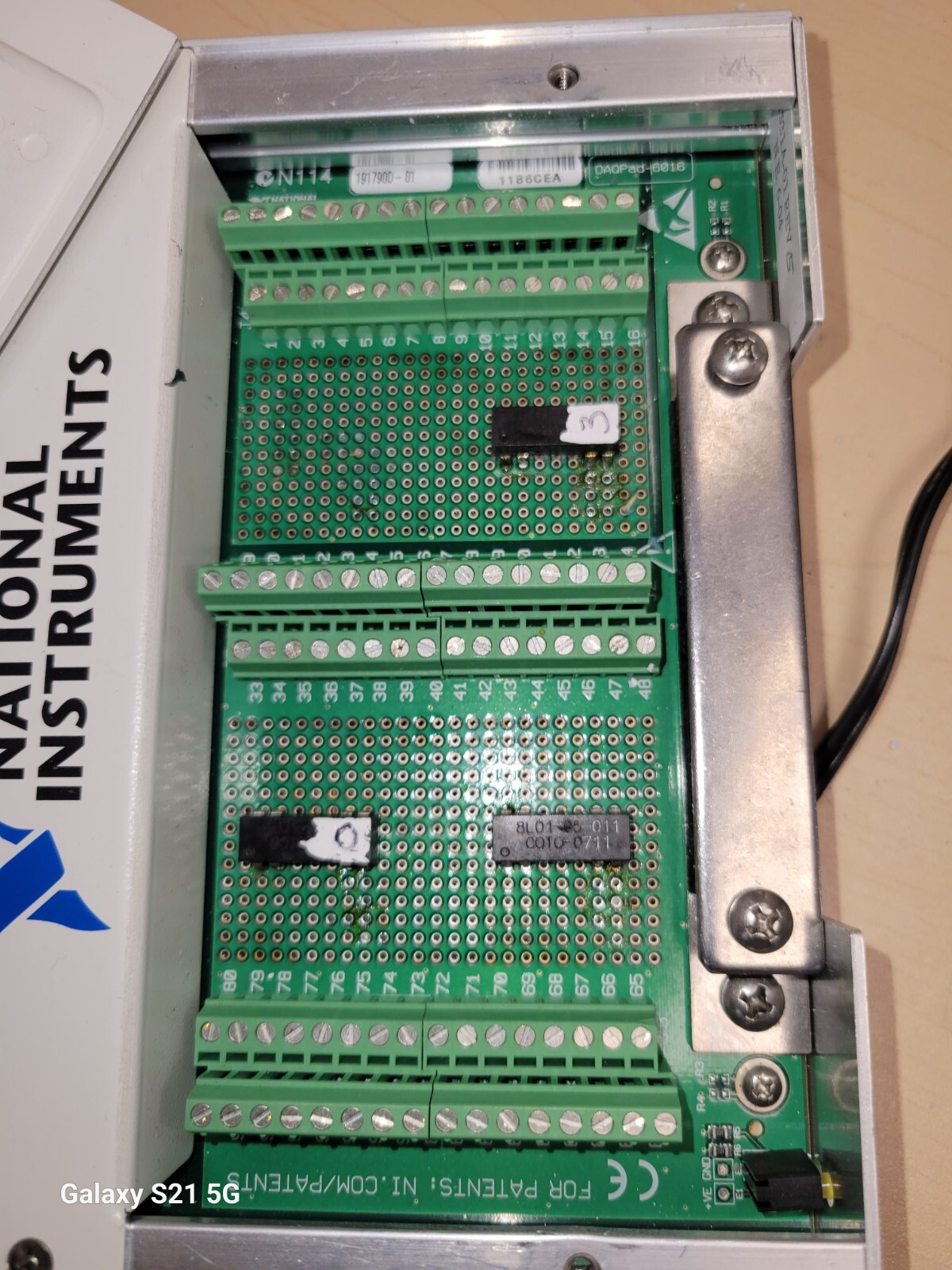 National Instruments NI DAQPad-6016+ ADAPTER-USB CABLE + 2 RED/ BLACK CABLES