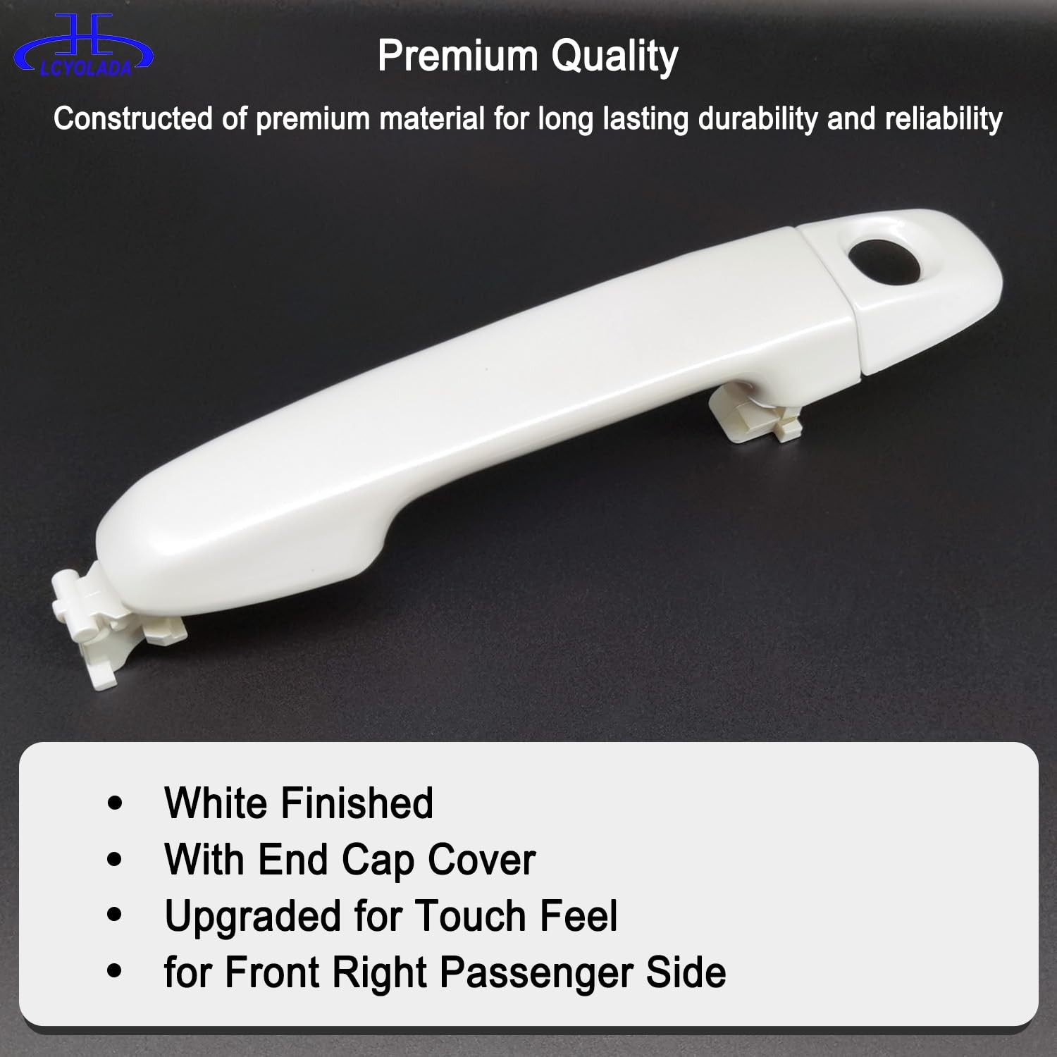 Front Left Driver Side Exterior Door Handle for Toyota Camry 2012-2017 White