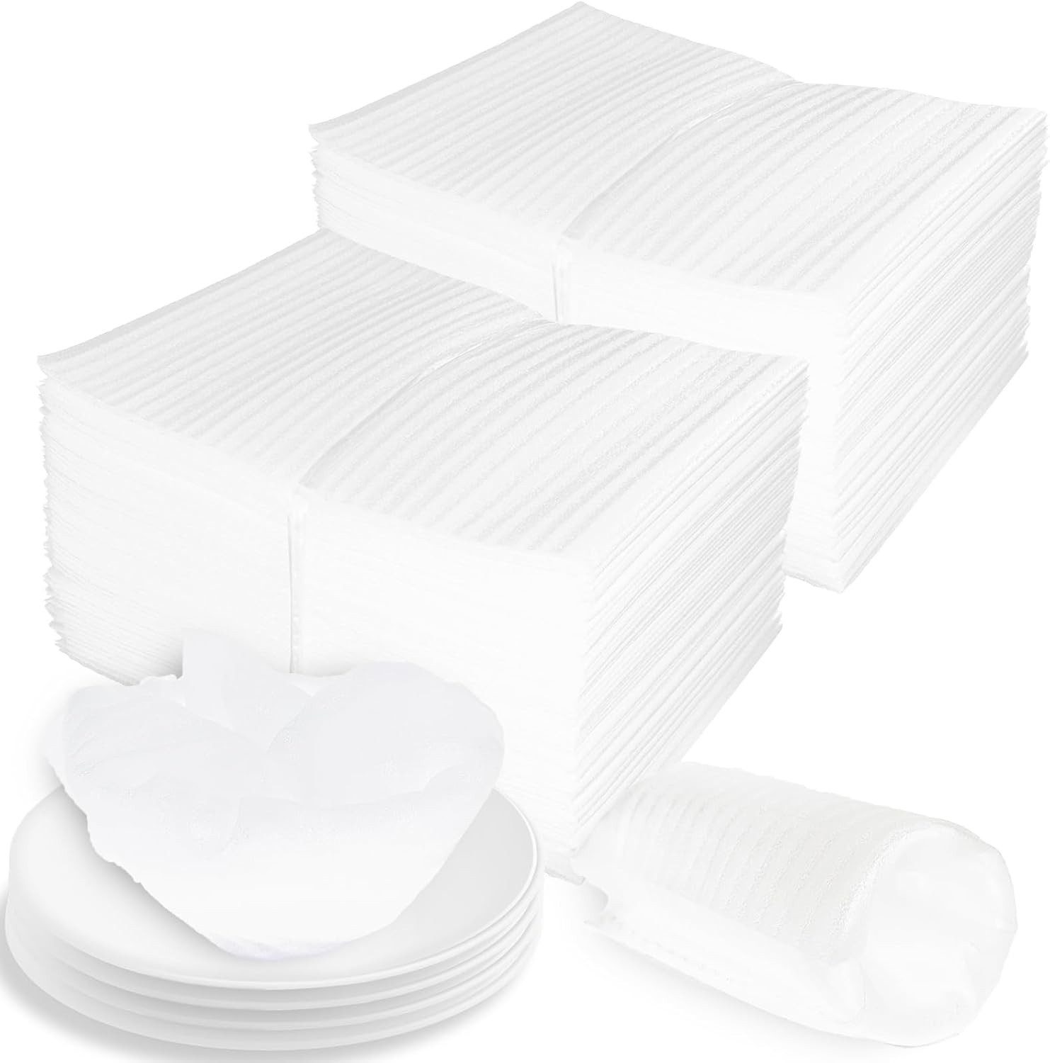 Versatile 8» x 10» Cushion Foam Pouches – 100 Count for Safe Packing of Dishes
