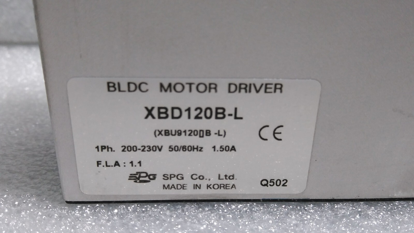 [AS IS] SPG / XBD120B-L / BLDC MOTOR DRIVER, 1.5A, No Power, 1pcs