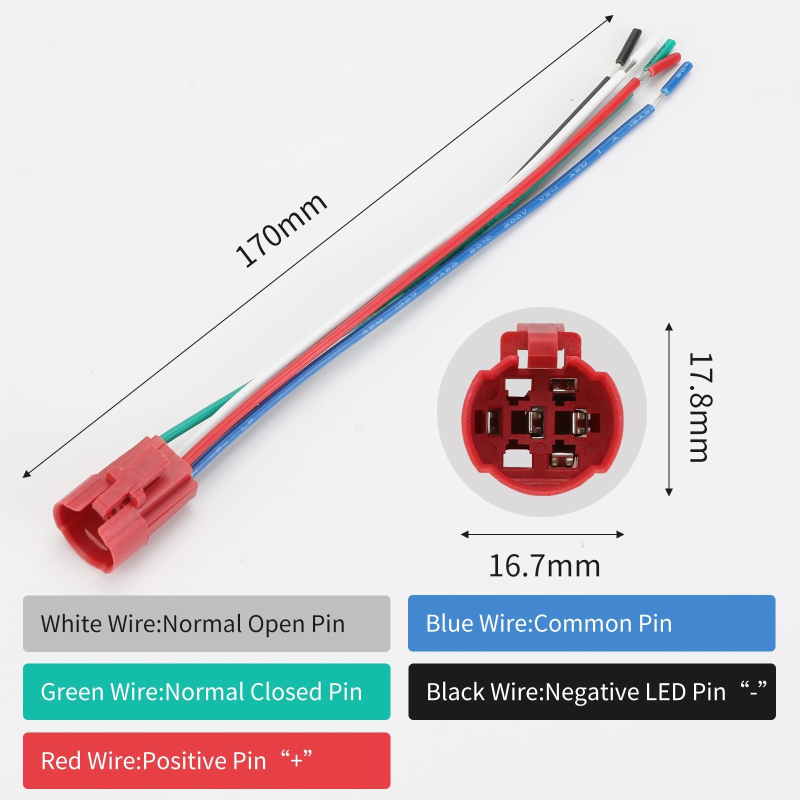16mm Latching Push Button Switch 12V DC On Off SelfLocking with LED Angel Eye…