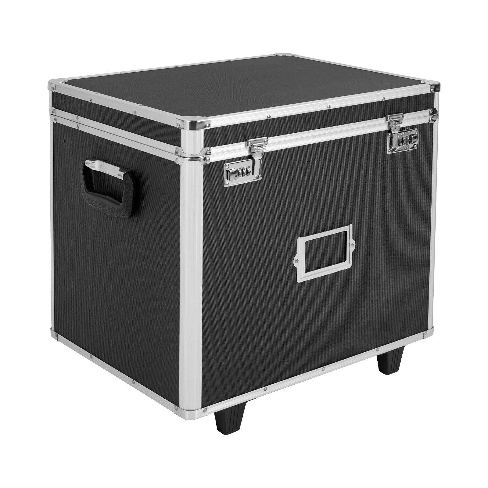 Locking File Chest File Rails Letter/Legal Files Storage Box with Wheels&Handle