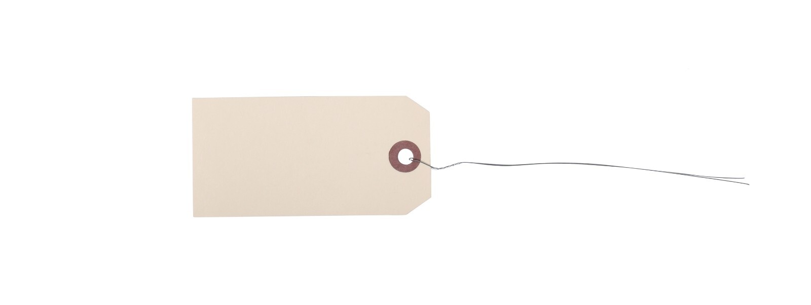 1000- 3 3/4″ x 1 7/8″ Size 3 Manila Inventory Shipping Hang Tags with Wire 13 Pt