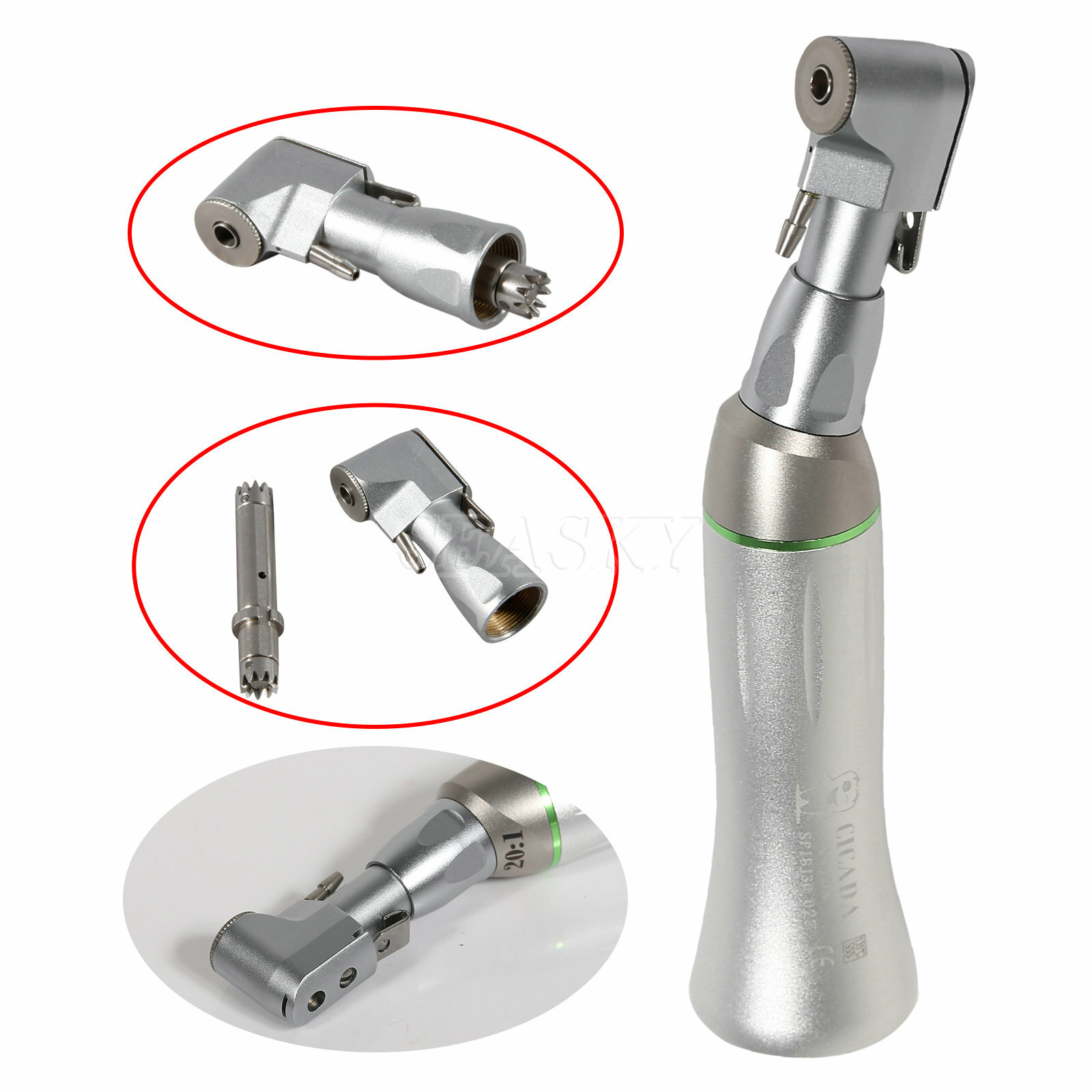 NSK Style Dental Implant Handpiece 20:1 Reduction Low Speed Contra Angle 2.35mm