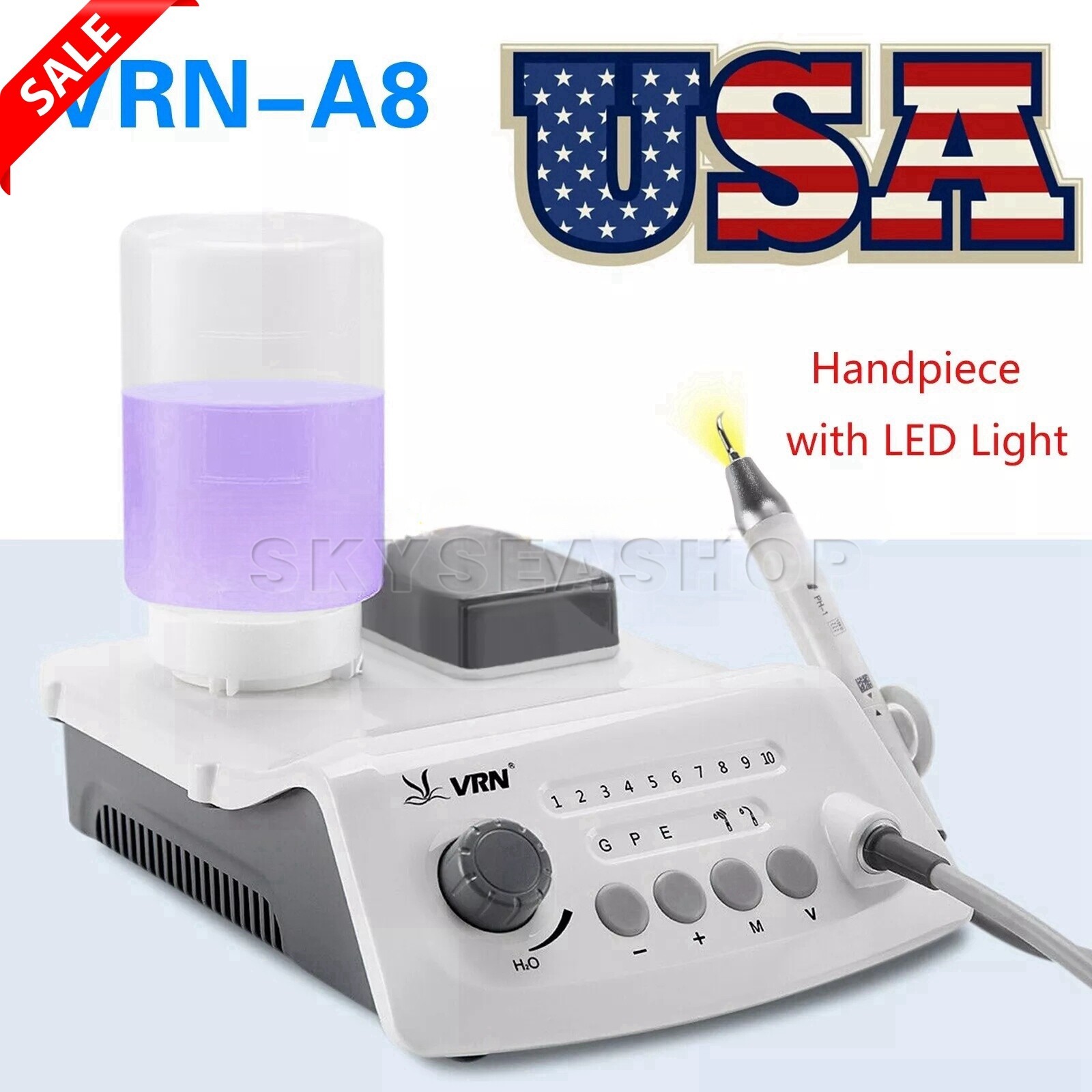 LED Dental Ultrasonic Piezo Scaler Detachable Handpiece Bottle Fit EMS Cavitron