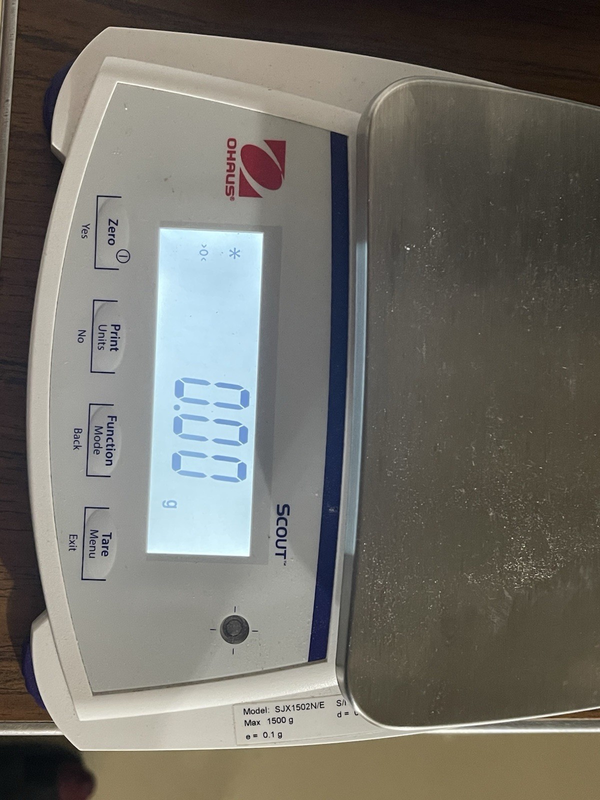 Ohaus Scout SJX1502N/E Portable Balance 1500 g Class II Legal‑for‑Trade