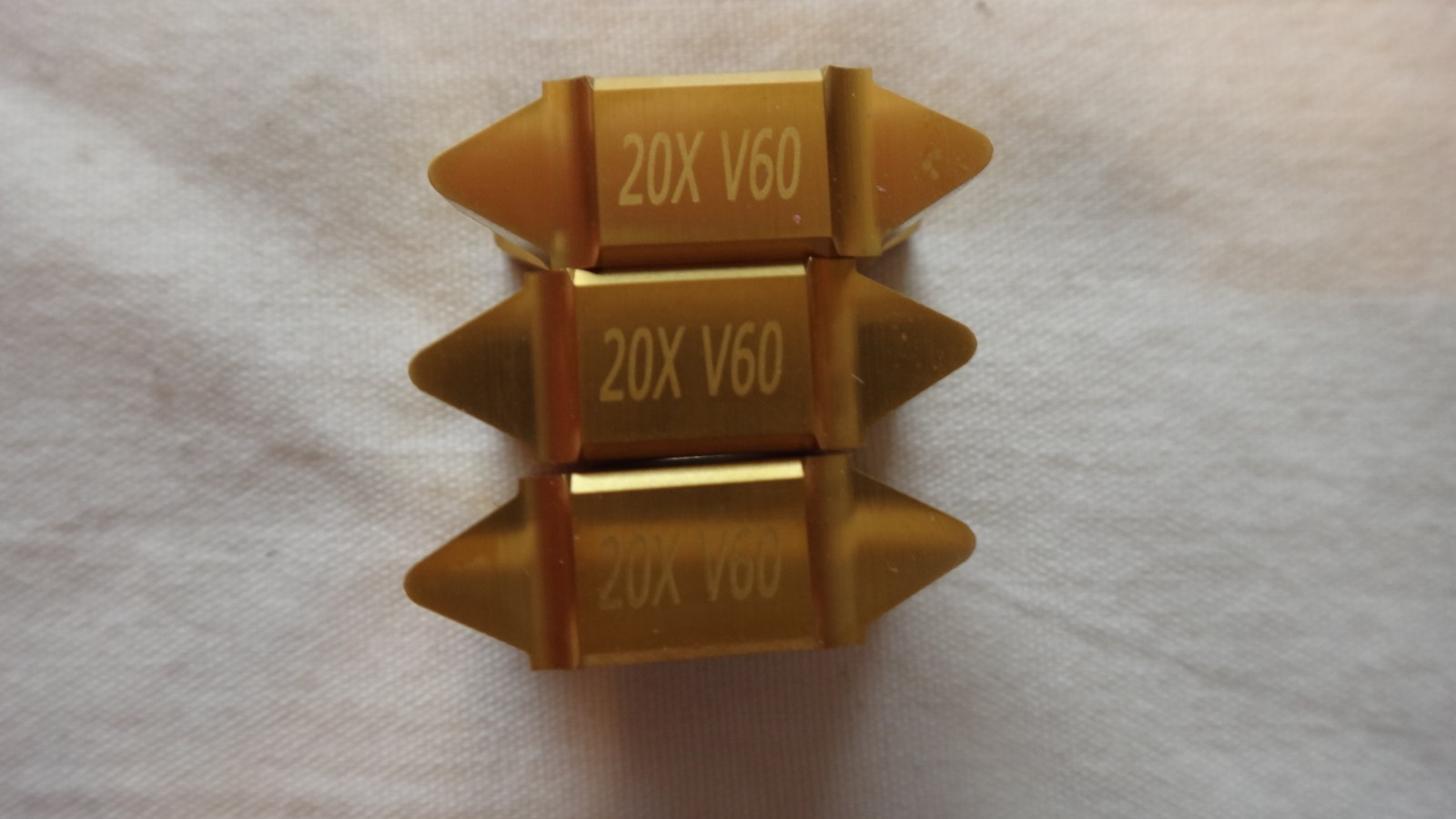 Scandinavian Tool 20X V60 K20C Quad Thread Carbide Threading Inserts. 9 Pcs