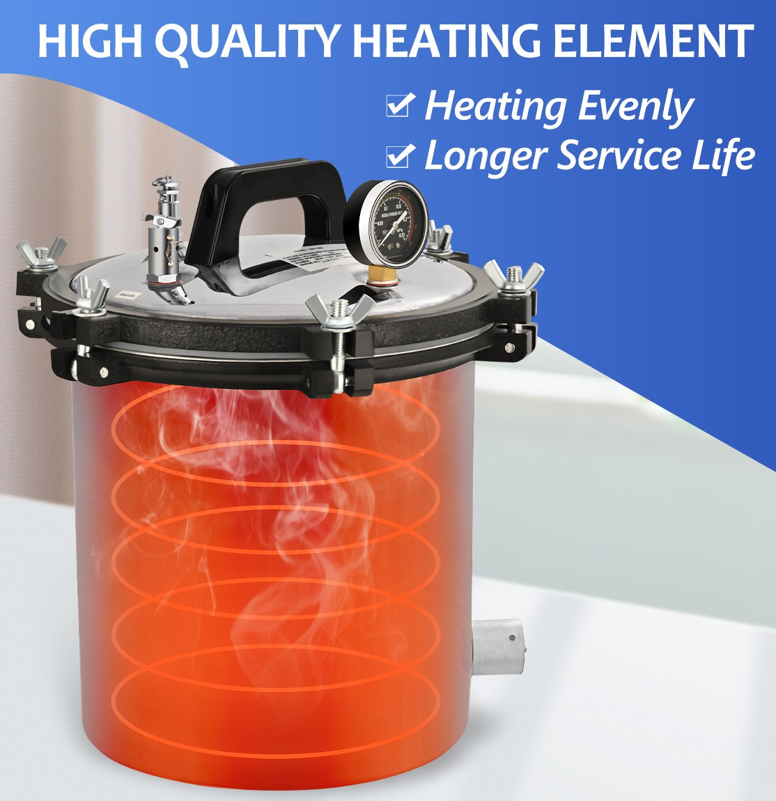 18L High Pressure Autoclave Steam Sterilizer Autoclave Sterilizer Tattoo Dental