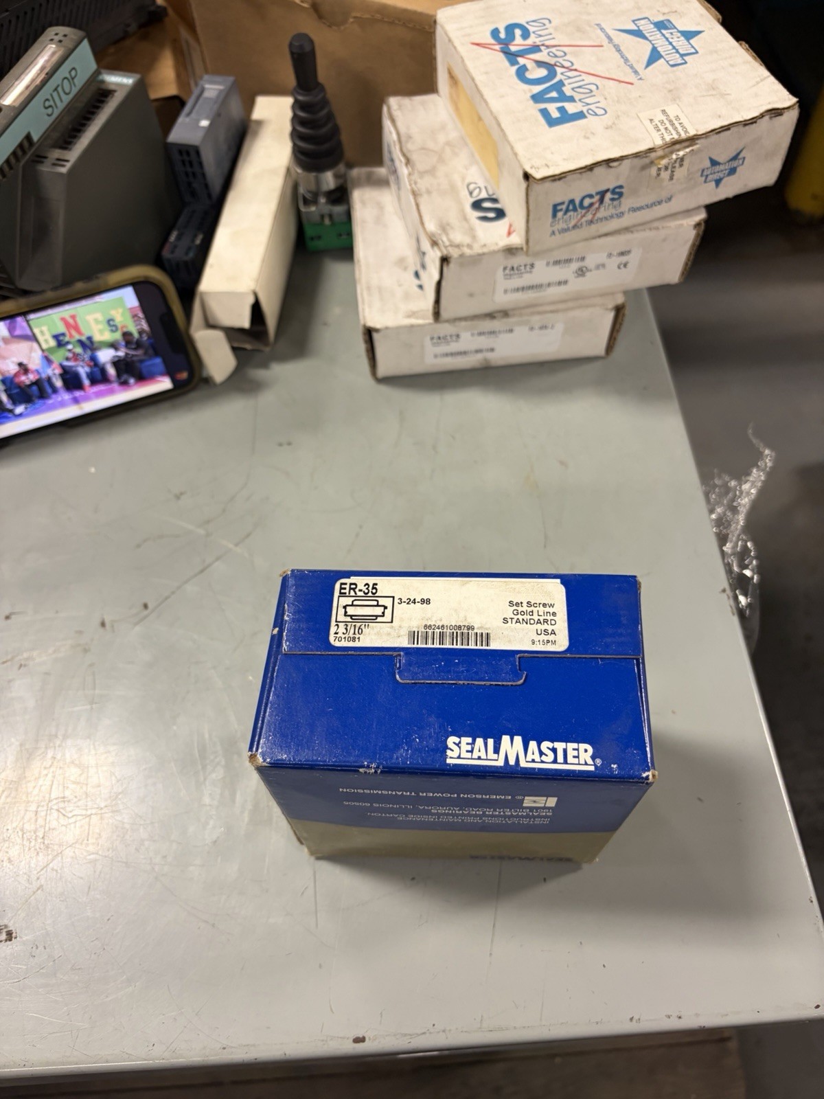 NEW SealMaster ER-35 Ball Insert 2 3/16” 70101 Gold Line Bearing