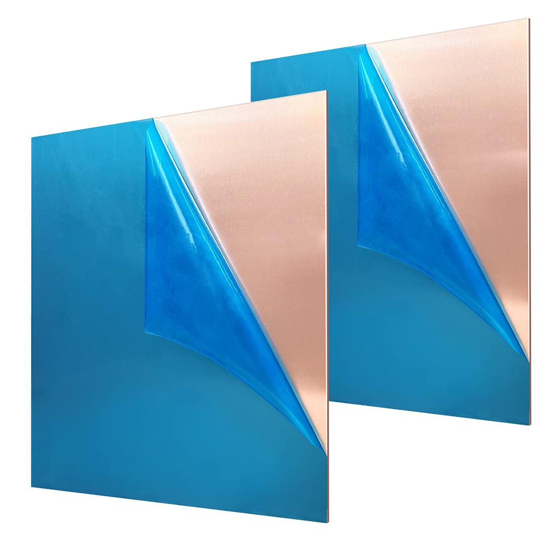 0.3-6mm Natural 99% Pure Copper Sheet Plate Metal guillotine cut -Multiple Sizes