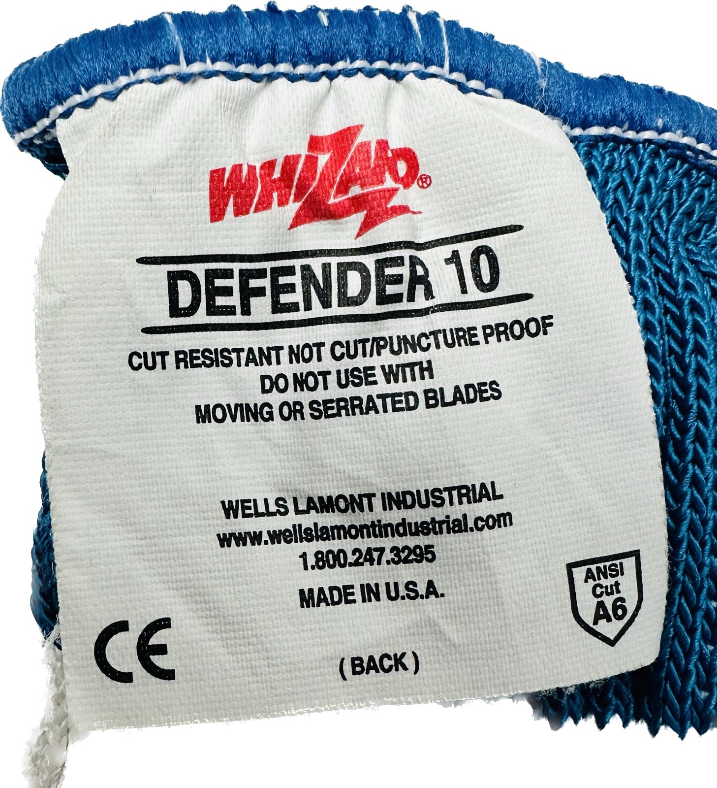 4 Pair Whizard Defender 10 Antimicrobial A6 Cut Resistant Gloves CFR21 Sz Medium