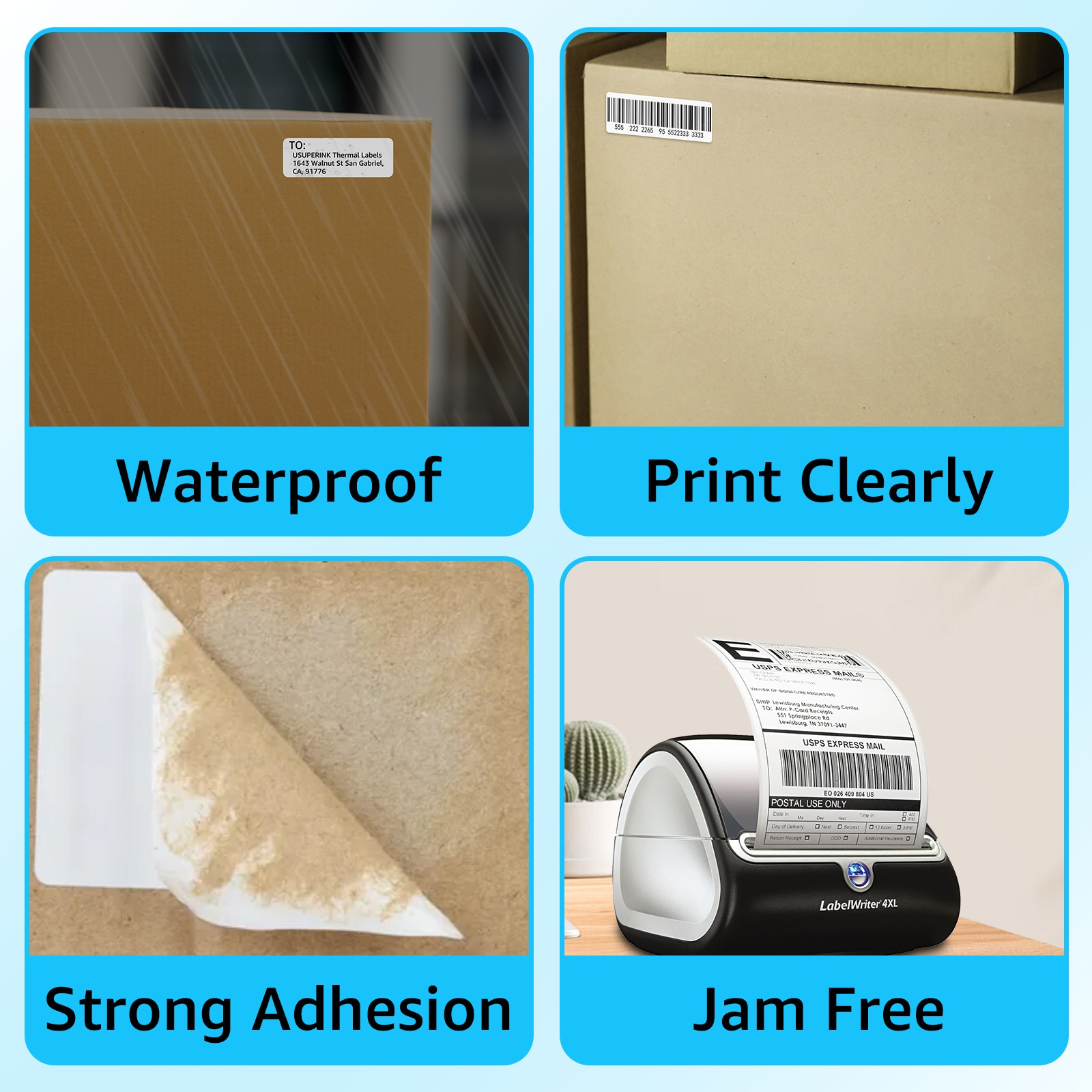 500/Roll Return Address Labels 30330 3/4″ x 2″ for Dymo Labelwriter 450 Turbo