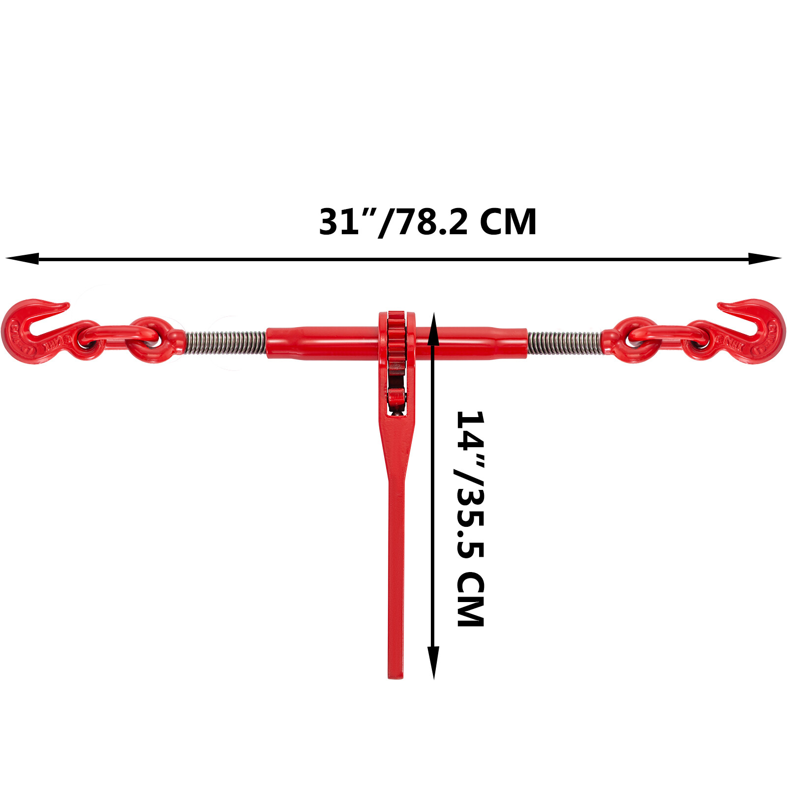 VEVOR 5/16″-3/8″ Chain Load Binder Ratchet 6600lbs WLL Chain Hook Tie Down 2PCS