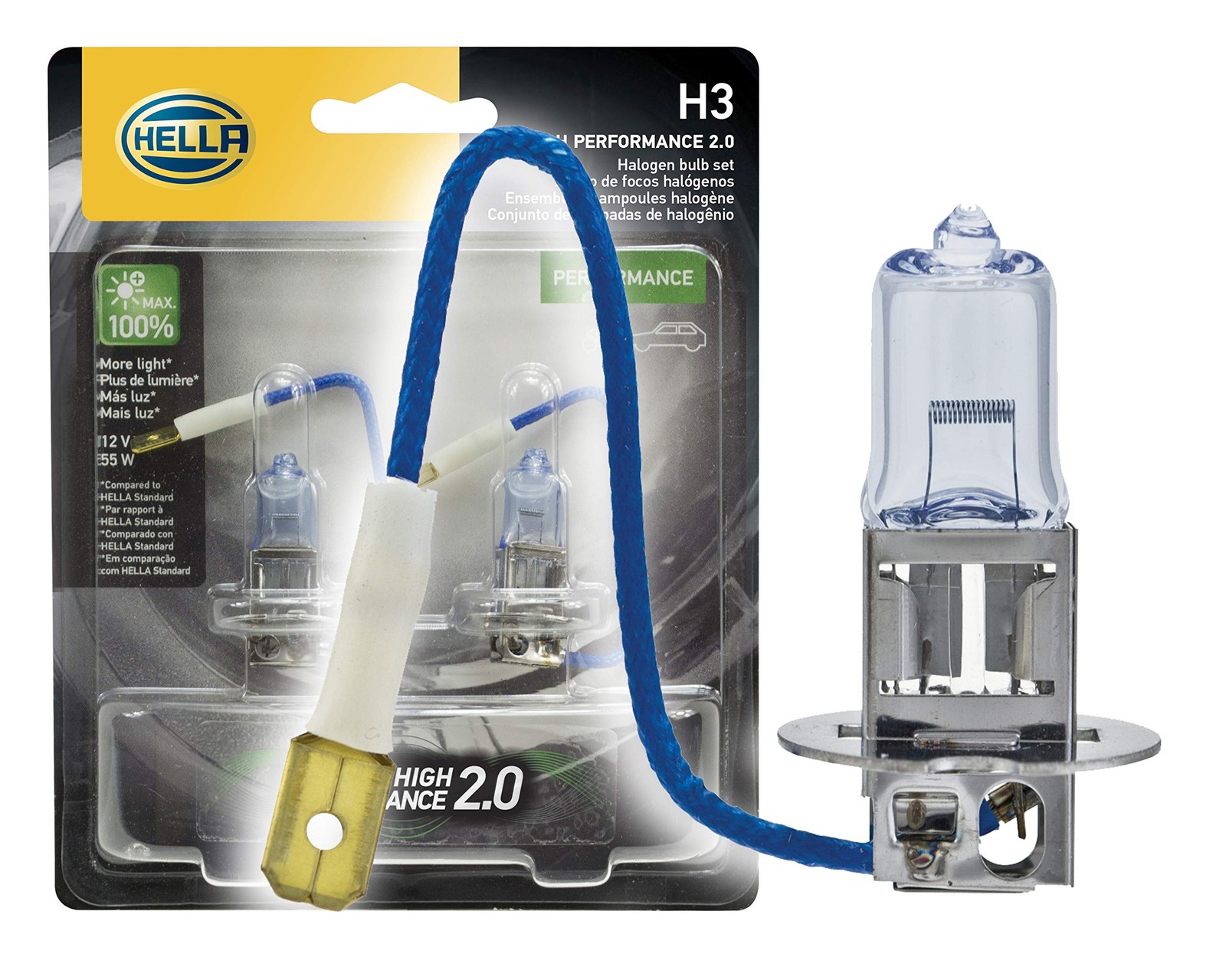 Hella Hp2.0 55W Multi Vehicle Light Bulbs Superior Brightness And Safety Upgrade