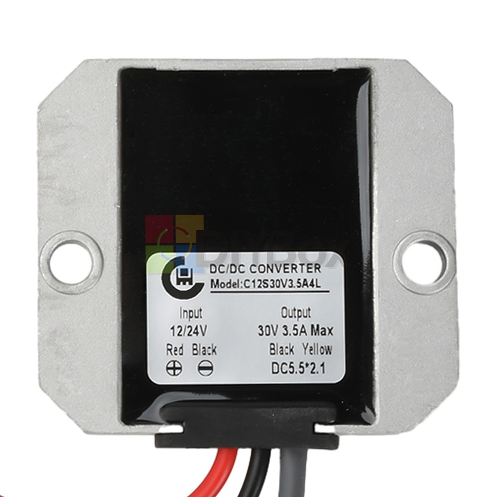 DC 12V24V to DC 30V 3.5A Power Cord Converter Boost Conversion Module Waterproof
