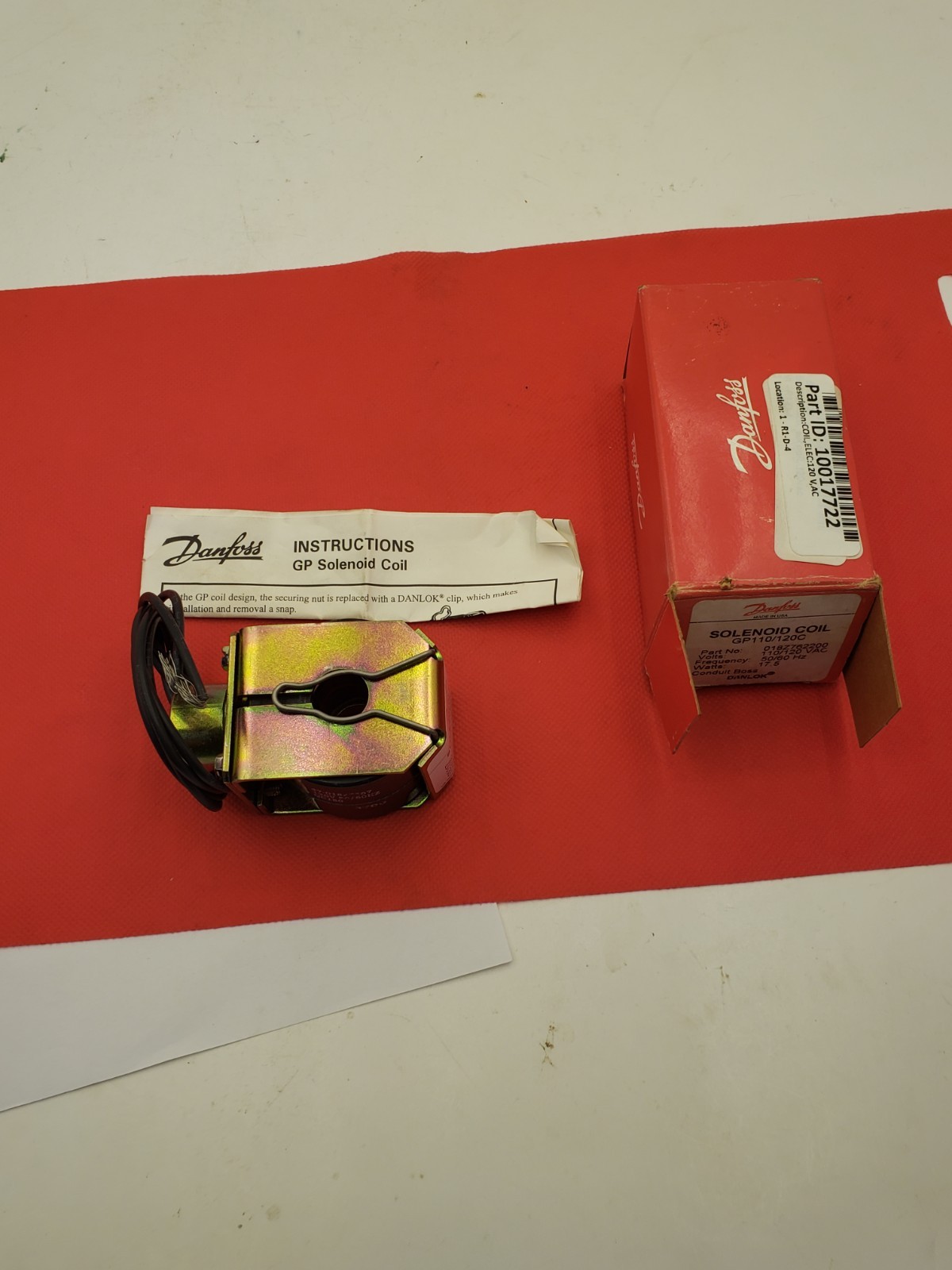 DANNFOSS 018Z762200 GP110/120 110/120 VAC 50/60HZ 17.5W SOLENOID COIL NIB