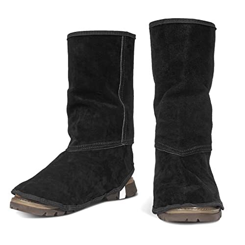 Leather Welding Spats – Flame and Abrasion Resistant Welding Boot Covers – Fu…